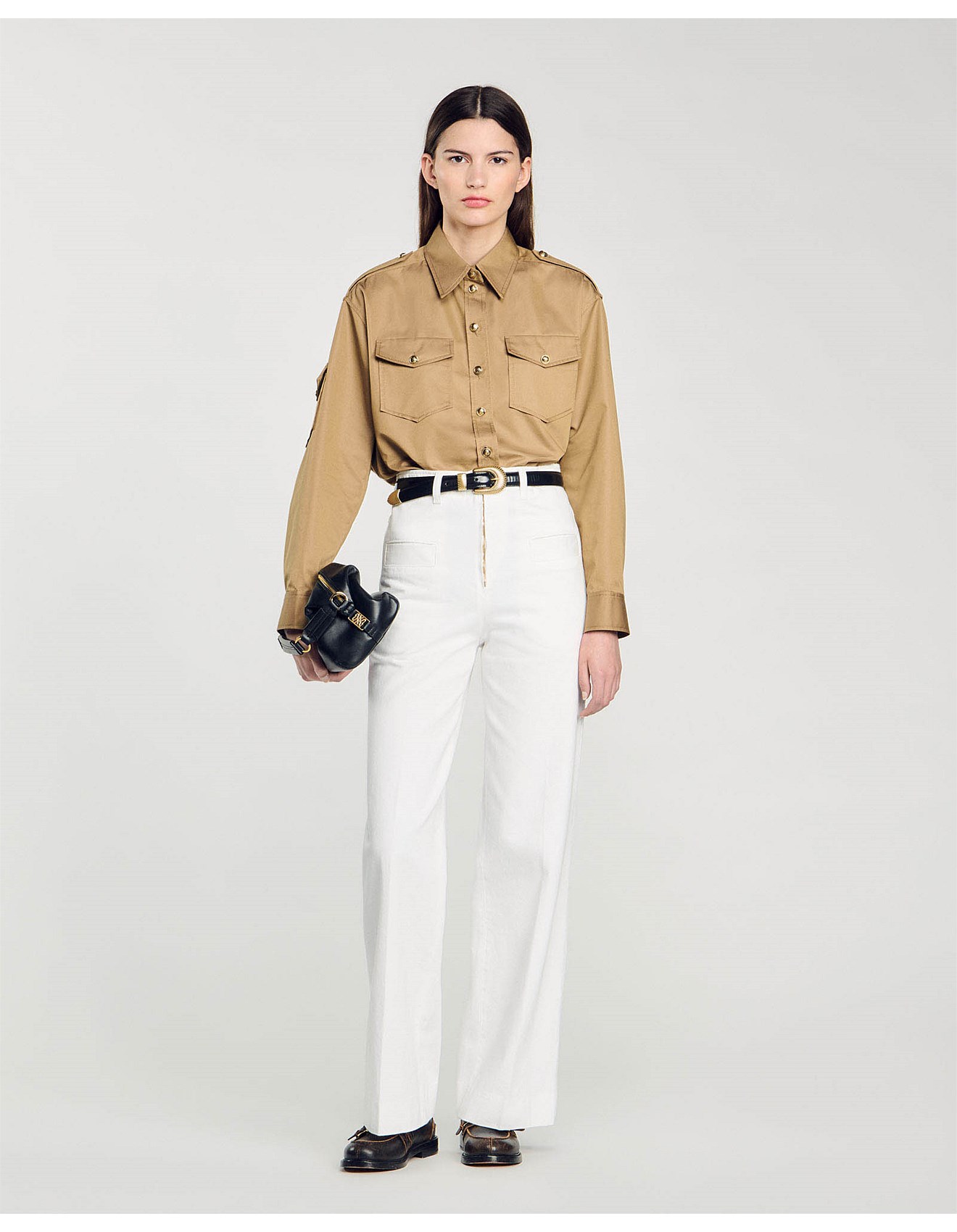 Sandro Paris High-waisted Wide Leg Jeans David Jones