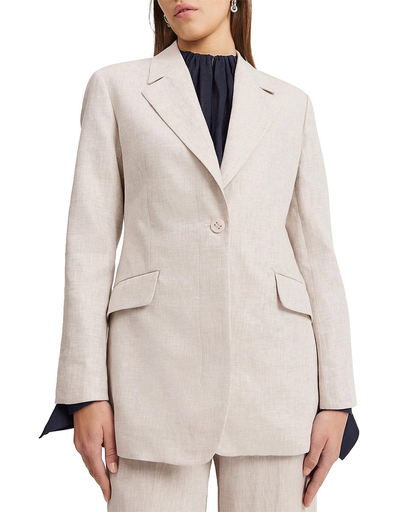 Country Road Organically Grown Linen Yarn Dyed Blazer