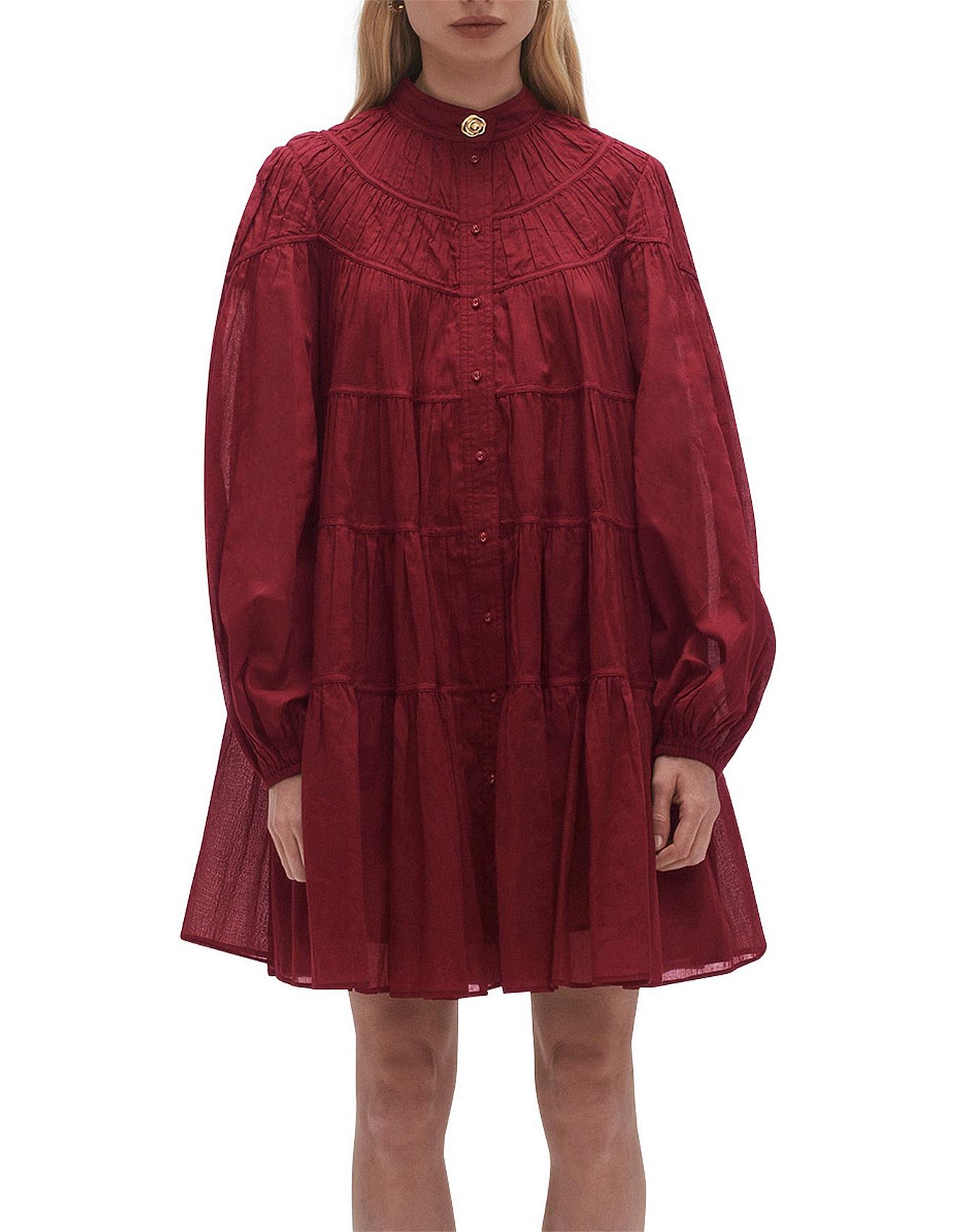 Aje Erika Ruched Tier Mini Dress David Jones