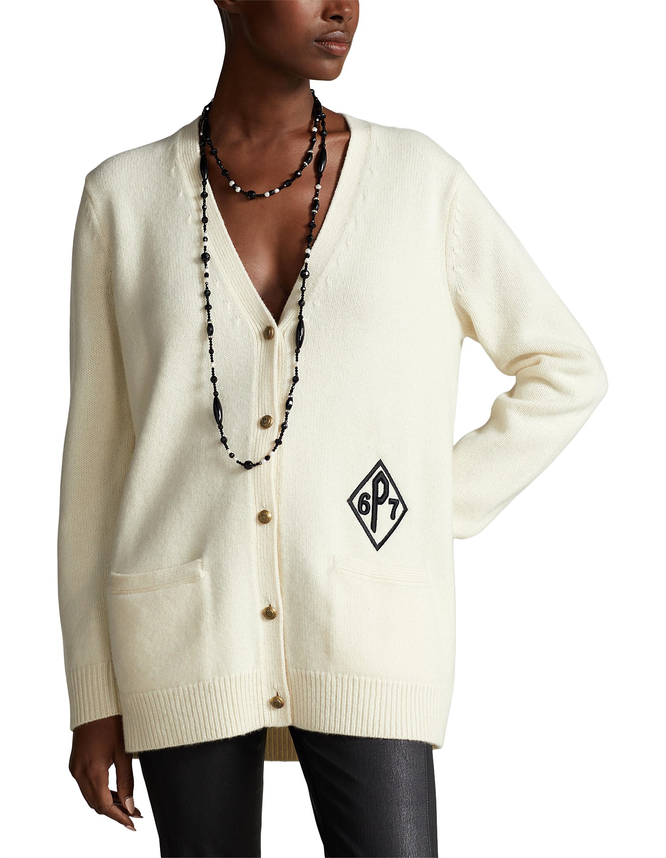 Polo Ralph Lauren P67-monogram Wool V-neck Cardigan | David Jones