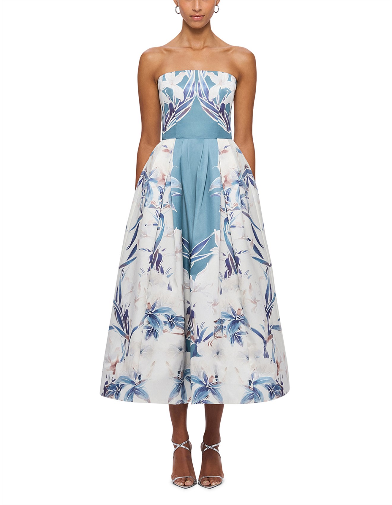 Leo Lin Lynn Bustier Midi Dress David Jones