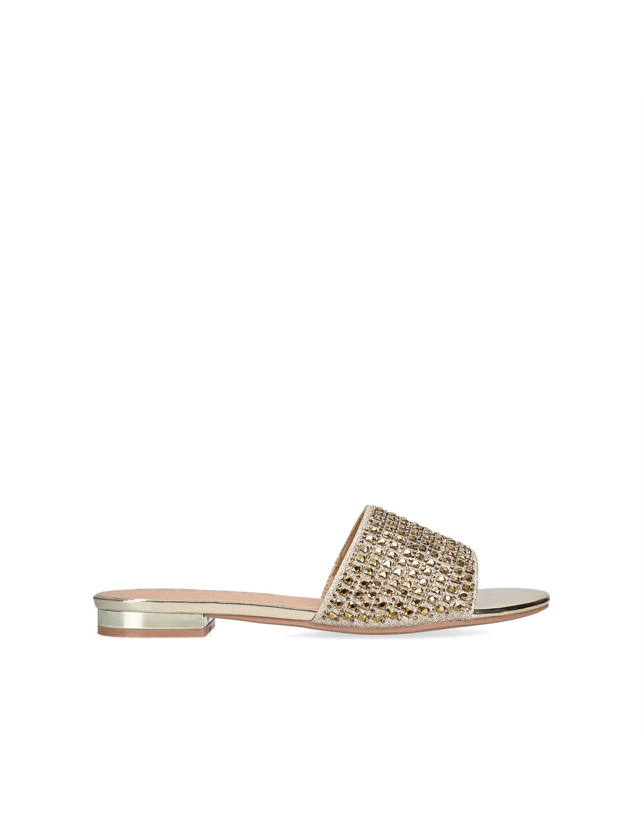 Kianni Mule Gold Slip on Sandals gold 36 EU