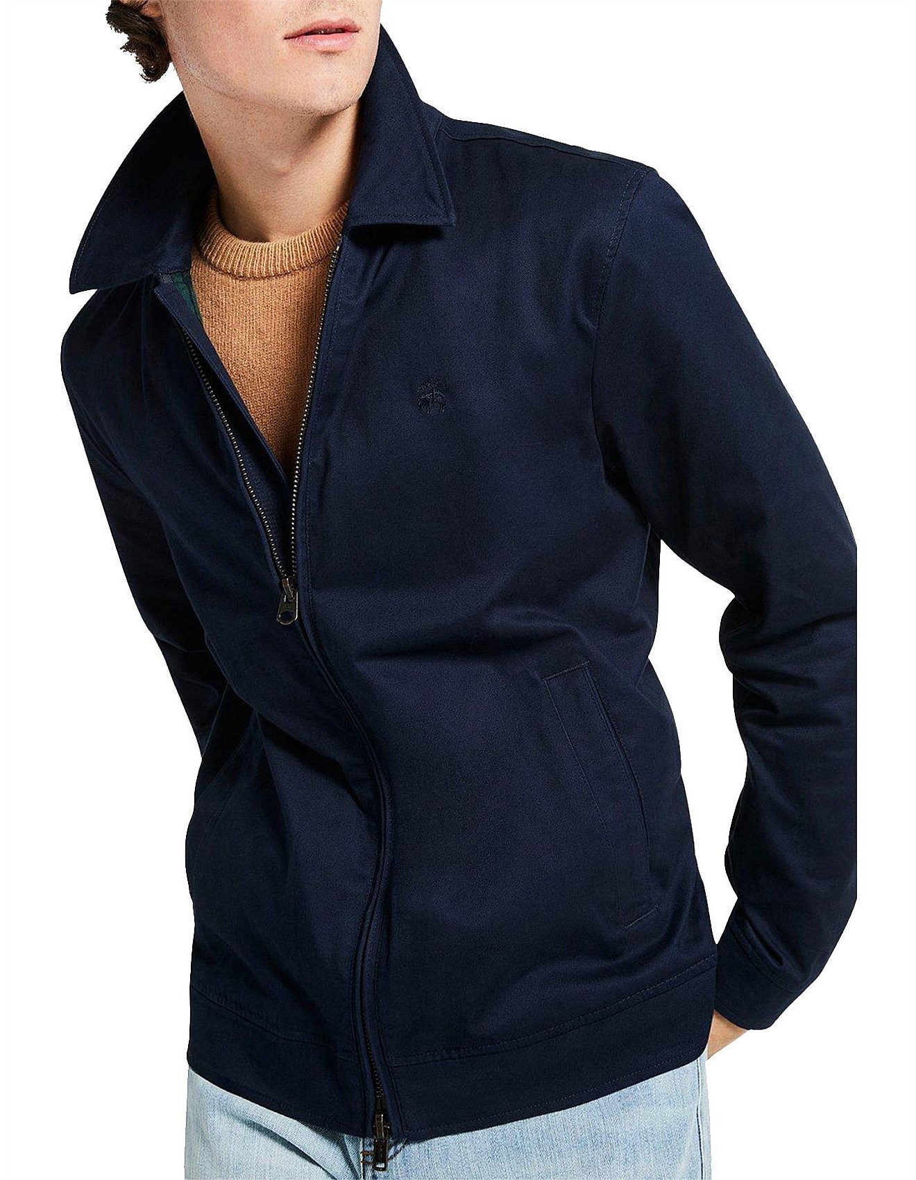 Brooks Brothers Stretch Cotton Twill Bomber Jacket David Jones