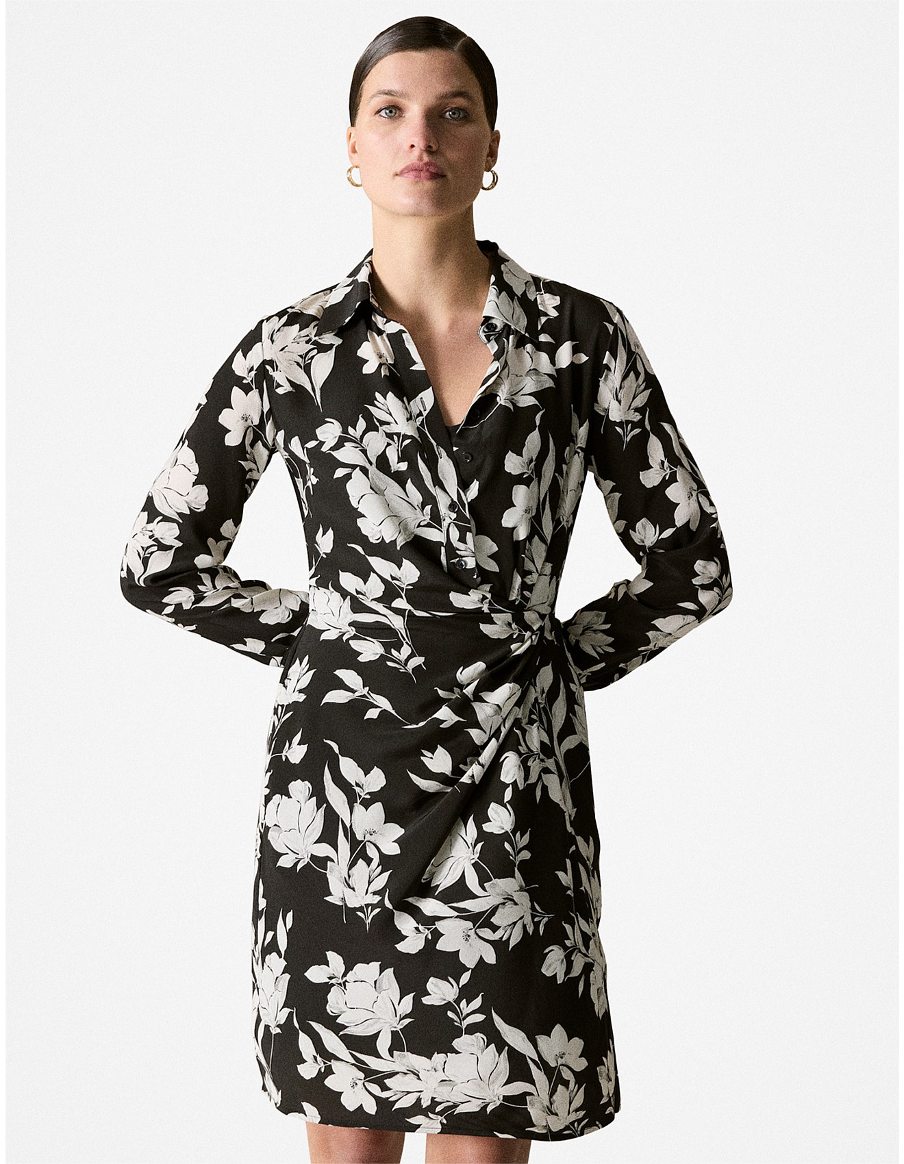 Trenery Cotton Contrast Floral Dress David Jones
