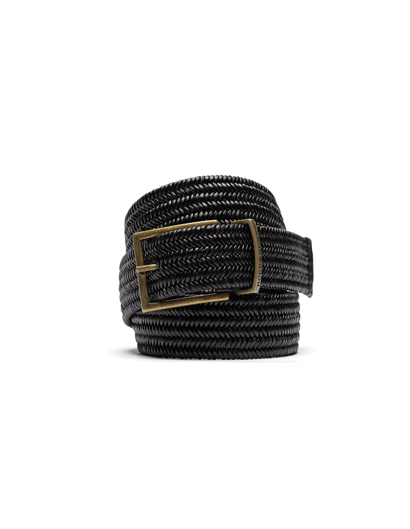 Rodd Gunn Stirling Stretch Belt -Nero David Jones