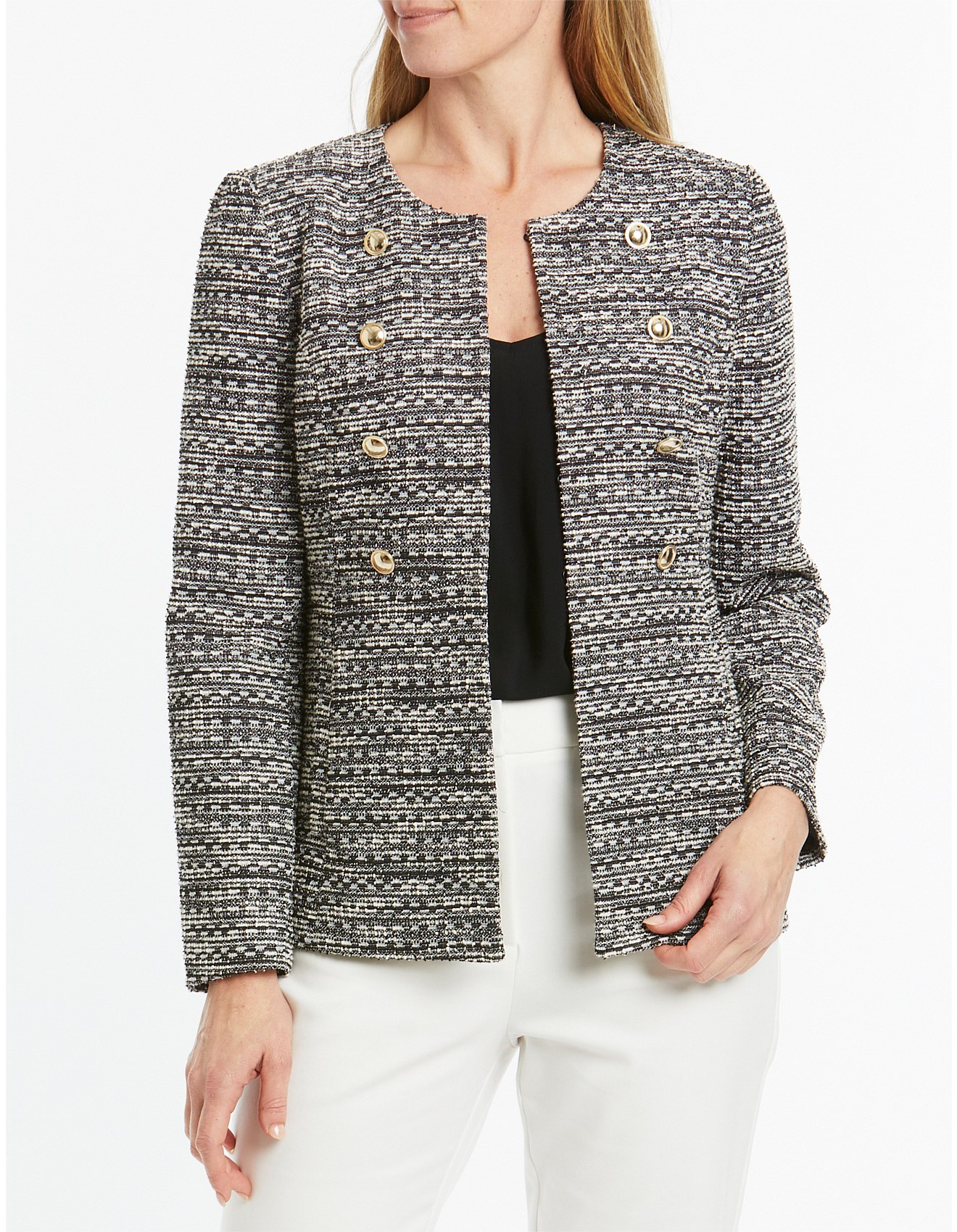 David Jones Women S Clothing 2026.David Jones Knit Button Jacket | David Jones