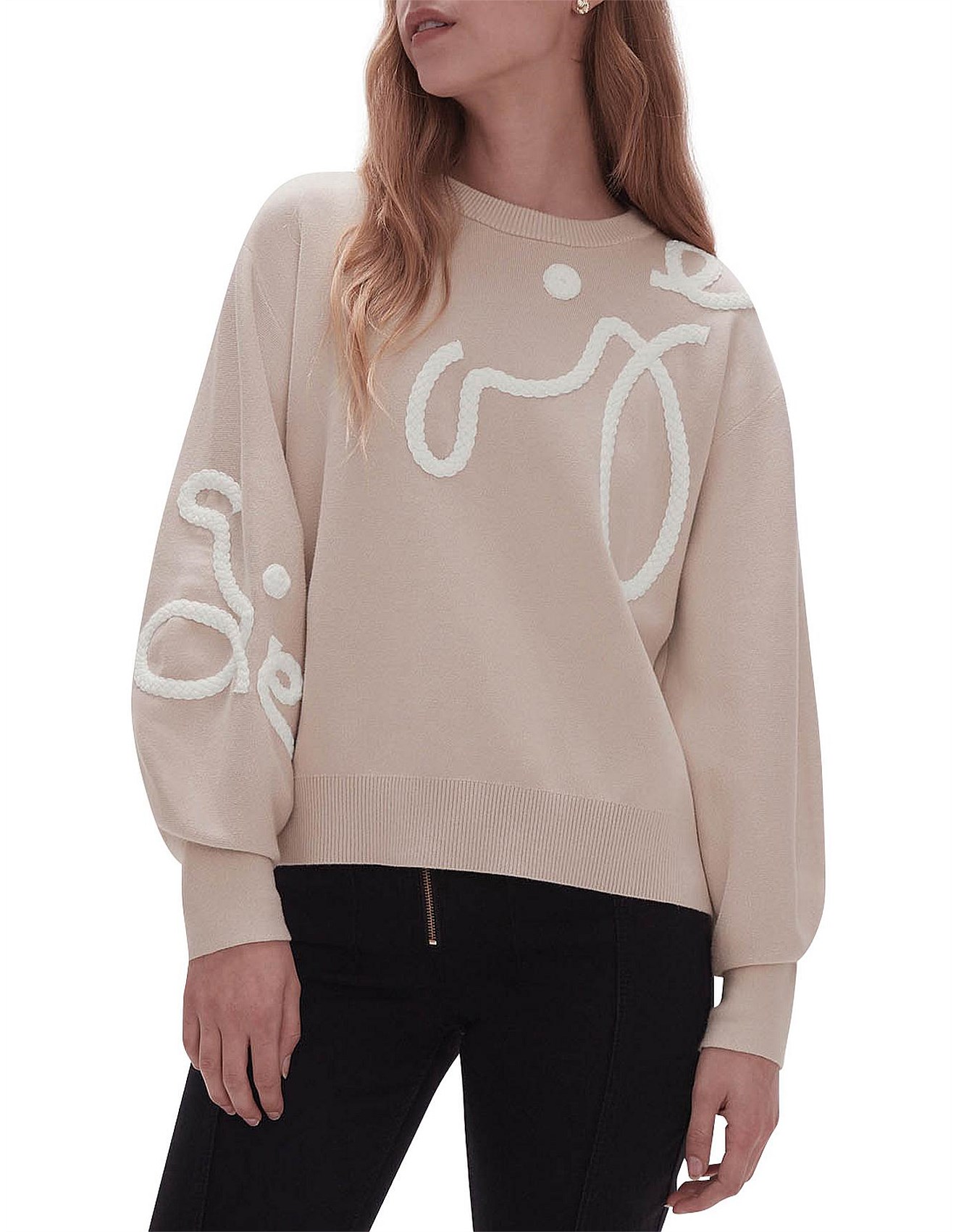 Aje Symbol Calligraphy Knit Jumper David Jones