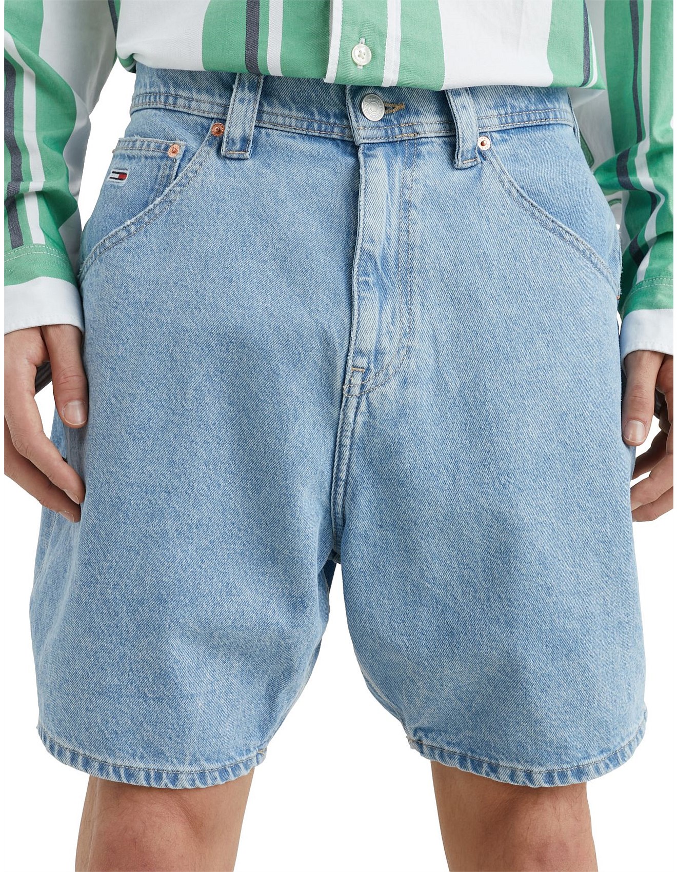 Tommy Jeans Aiden Baggy Denim Shorts Denim David Jones