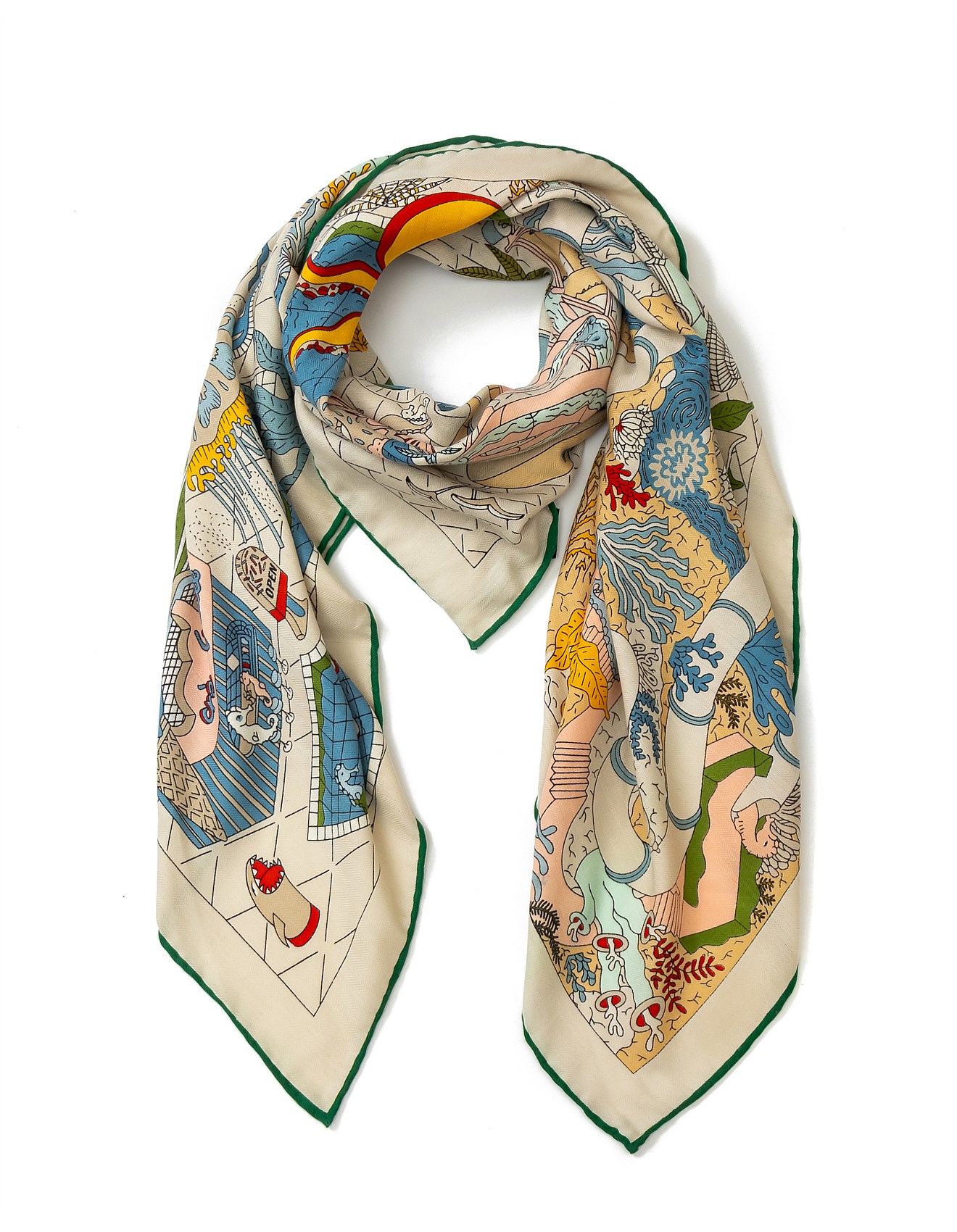 Scarves David Jones Shawl Vintage David Jones Silk Scarf Womens