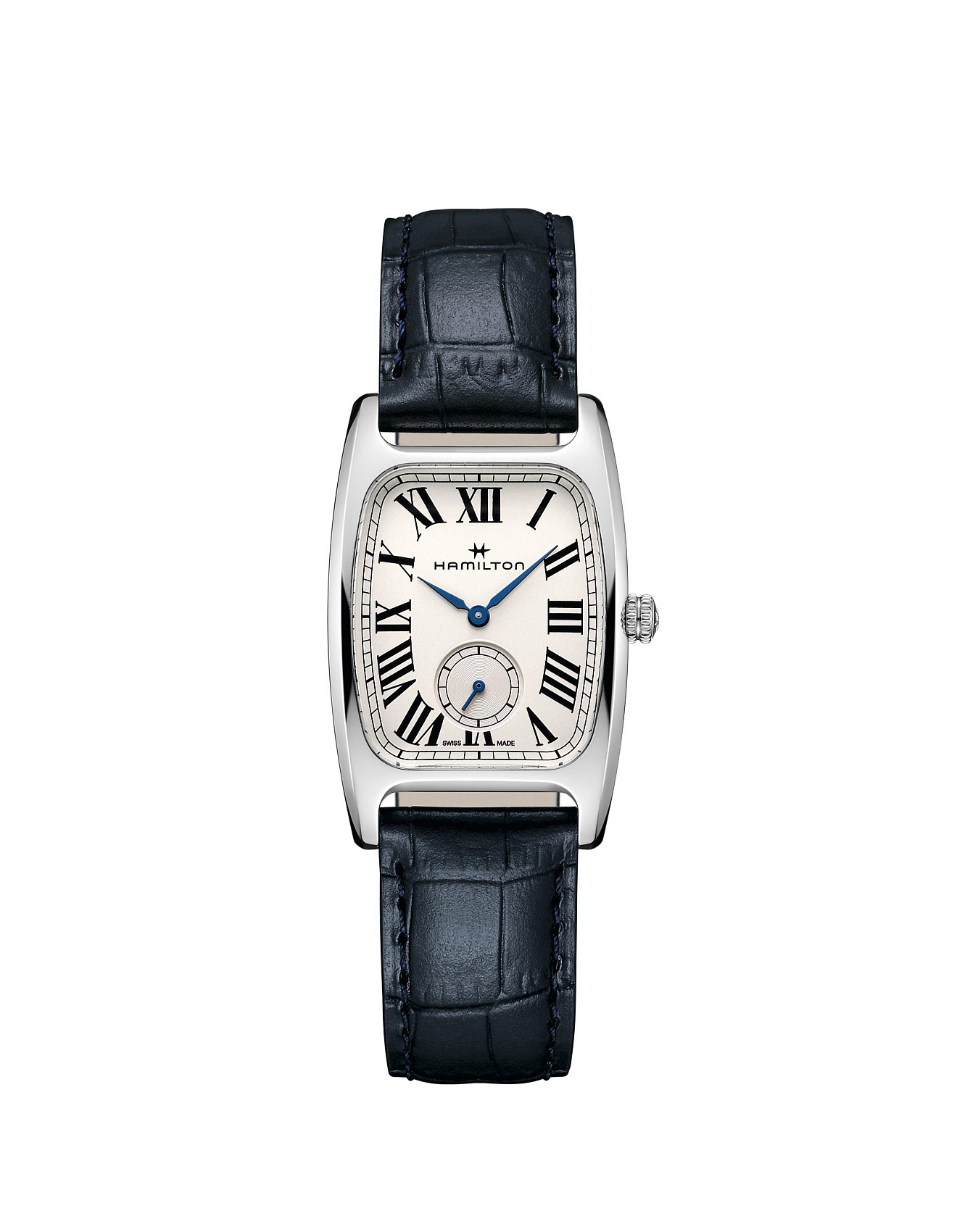 Hamilton American Classic Boulton Small Quartz Steel Lthr Watch