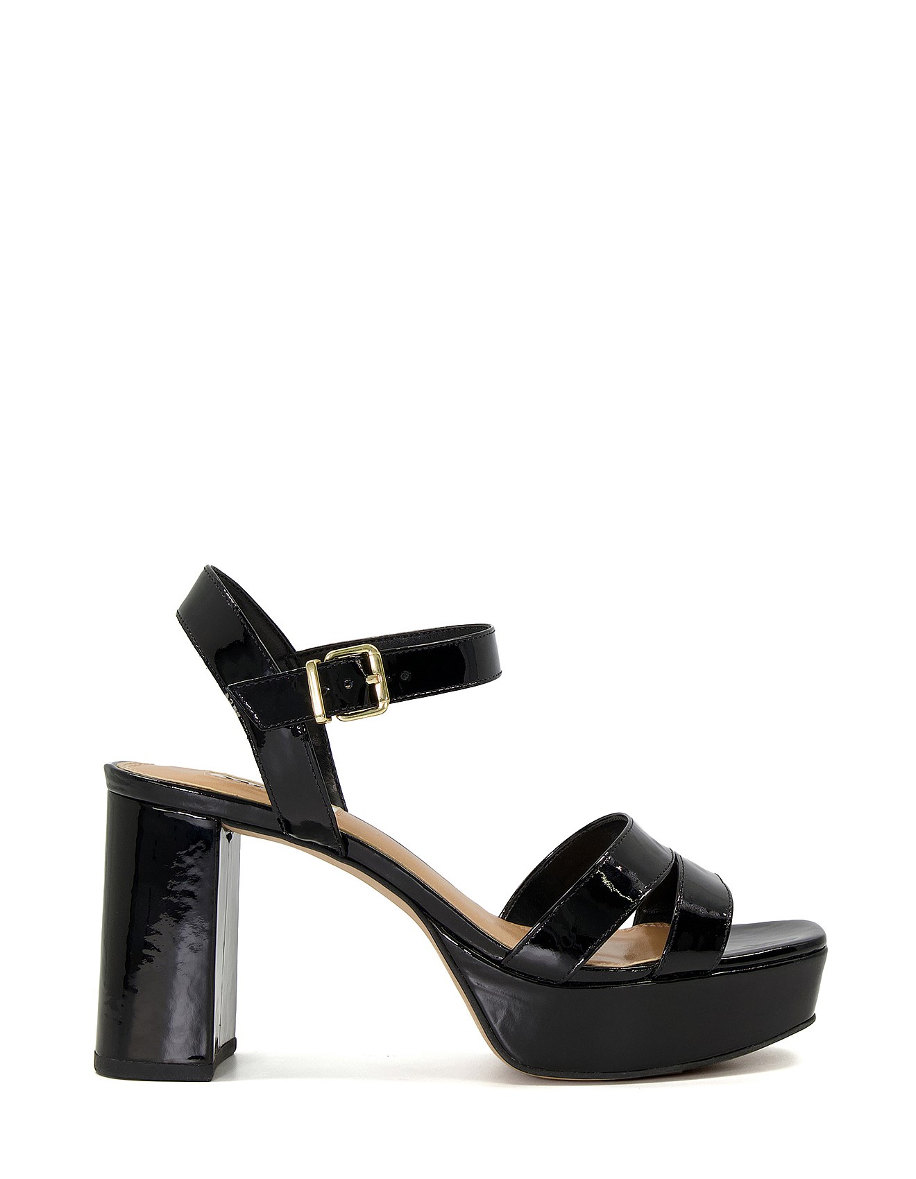 Dune London Molten Platform Sandal Black Suede David Jones