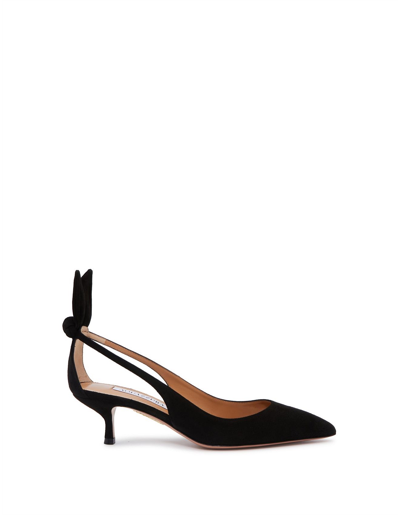 Aquazzura Bow Tie Suede Pump 50 David Jones