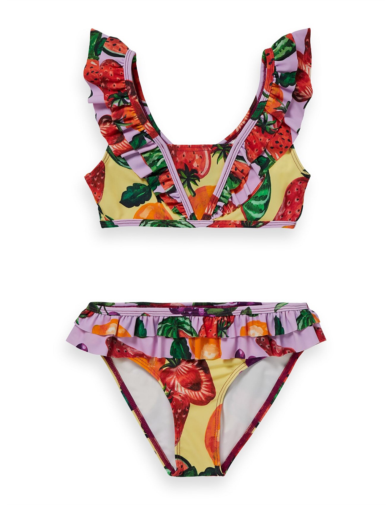 Scotch Soda All-over Printed Ruffle Bikini David Jones