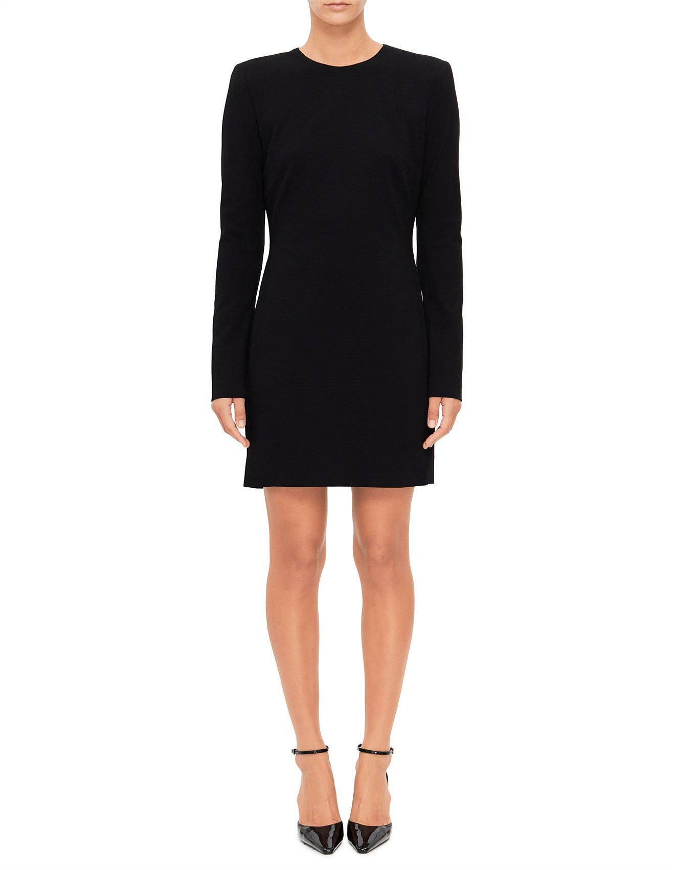 Victoria Beckham Long Sleeve Fitted Mini Dress With Padded