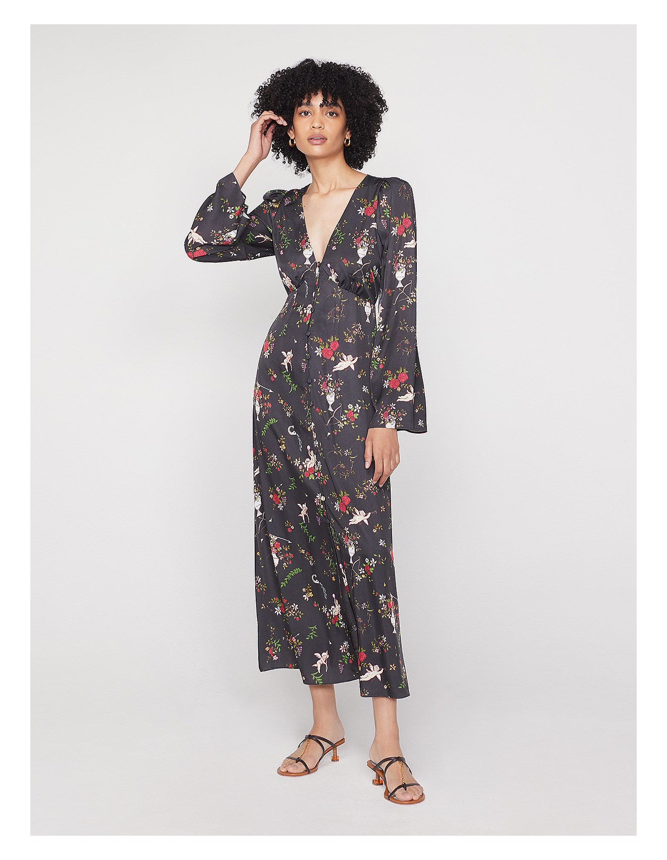 Kitri Dolores Cherub Print Dress David Jones