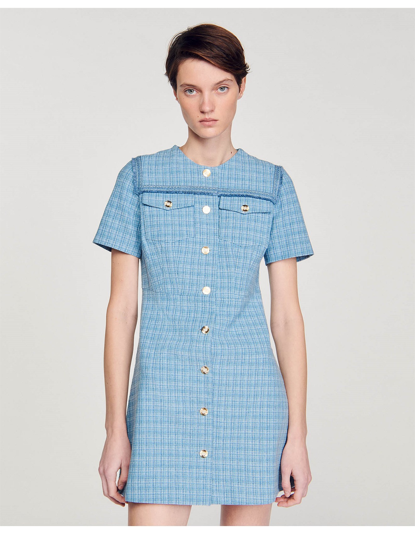 Sandro Paris Narissa Woven Dress David Jones - Main Image