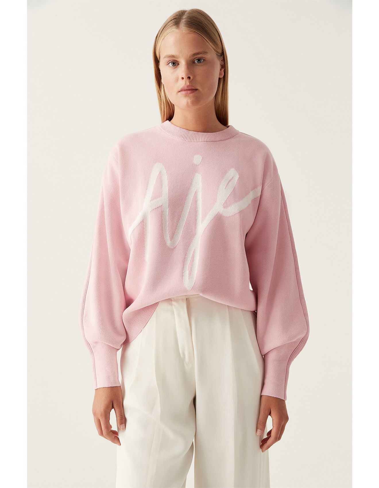 Aje Equation Knit Crew Jumper David Jones