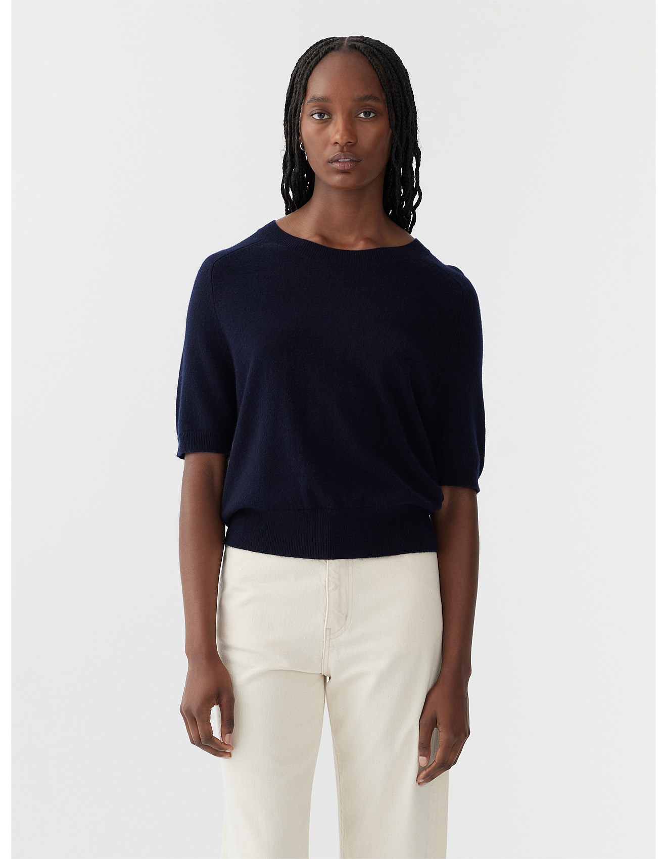 Bassike Cashmere Tee Sweater Bassike Wool Cashmere Knit T-shirt