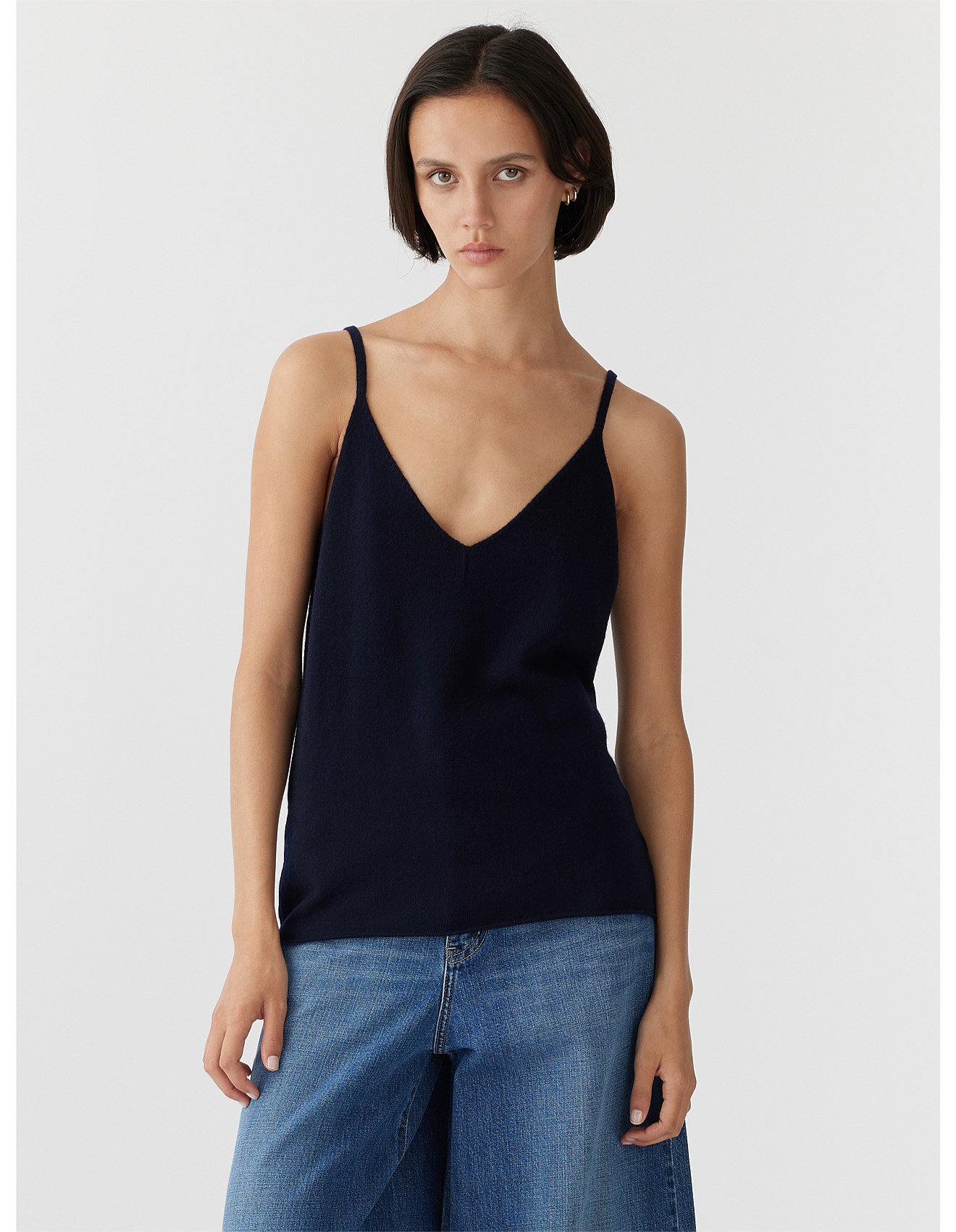 Bassike Wool Cashmere Knit Cami With V-neckline David Jones