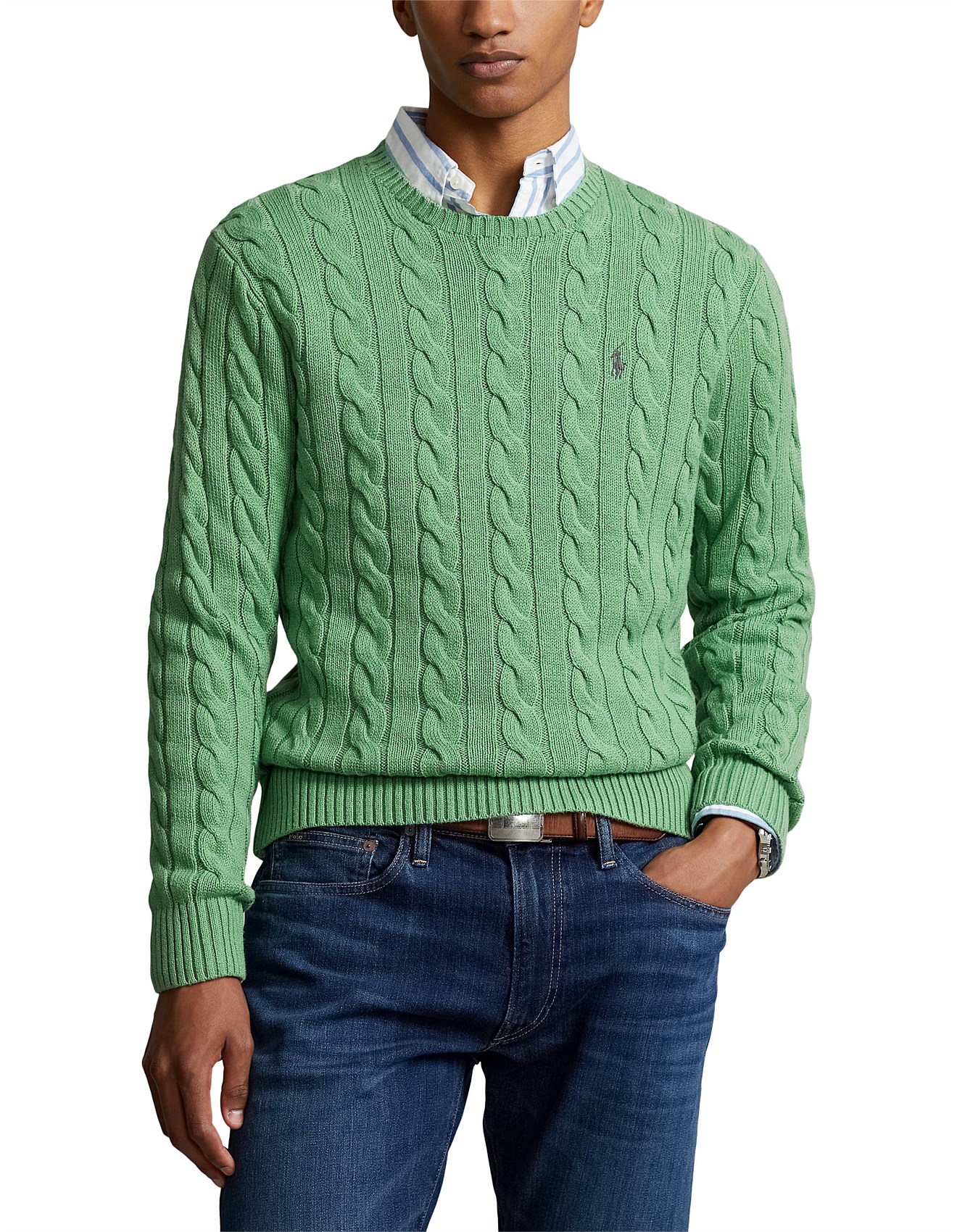 Polo Ralph Lauren Cable knit Cotton Sweater David Jones