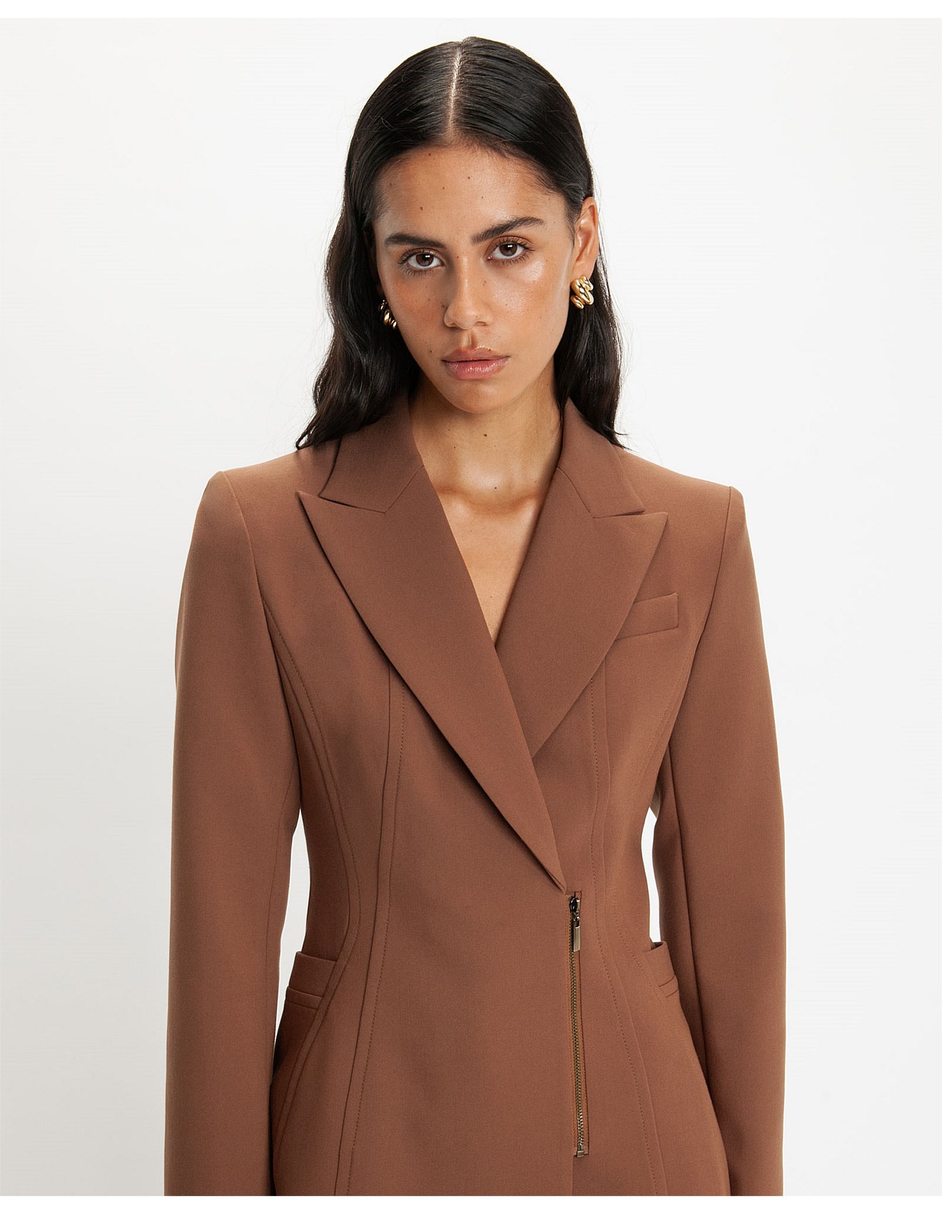 Cue Tailored Zip Jacket David Jones