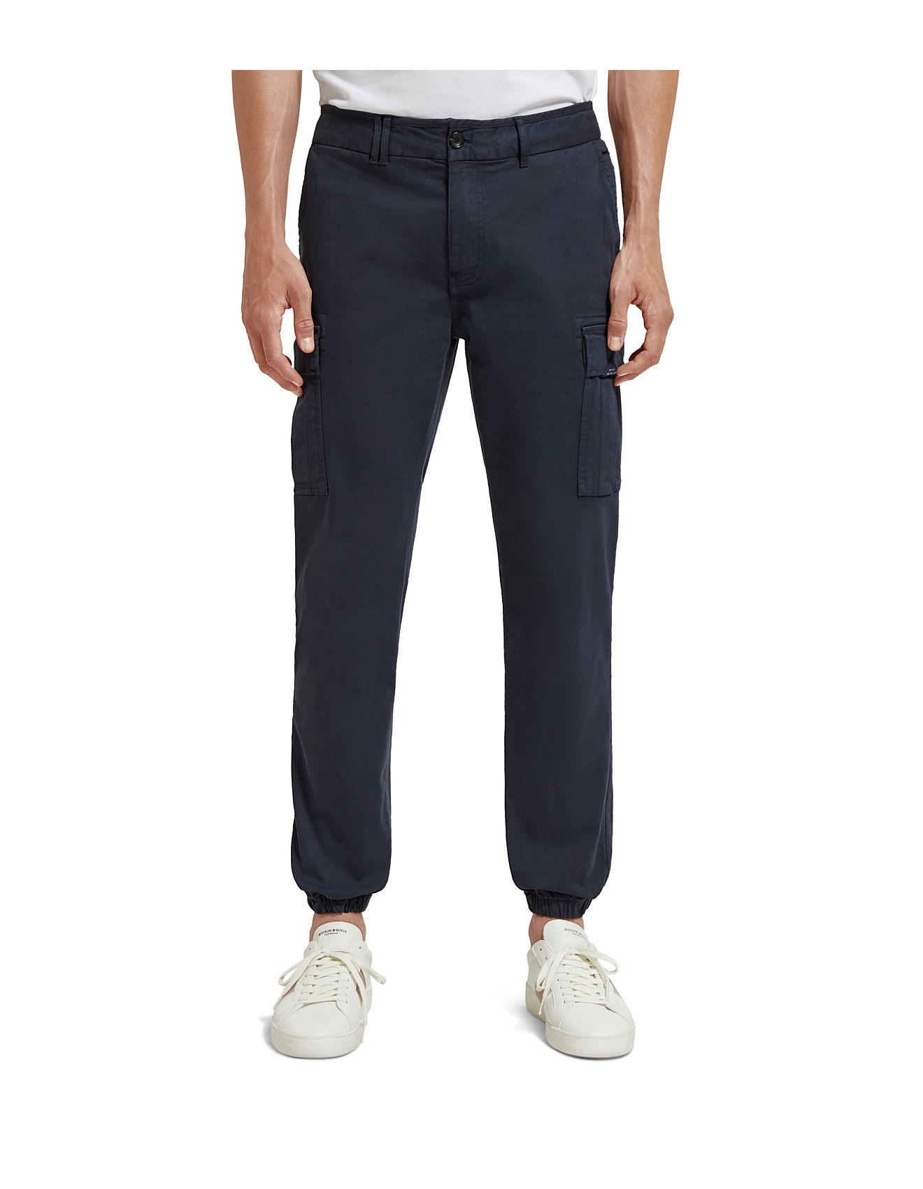 Scotch & Soda Stuart -Slim-fit Washed Structured Cargo Pants | David Jones