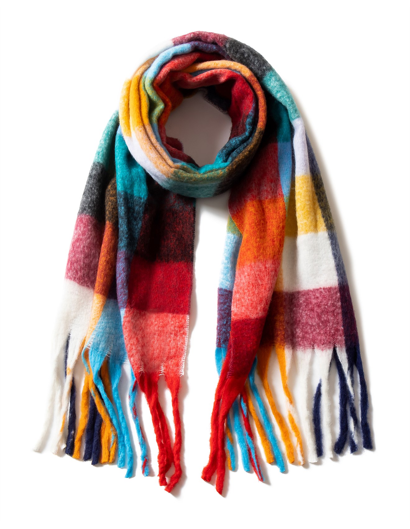 Gregory Ladner Chunky Check Scarf David Jones