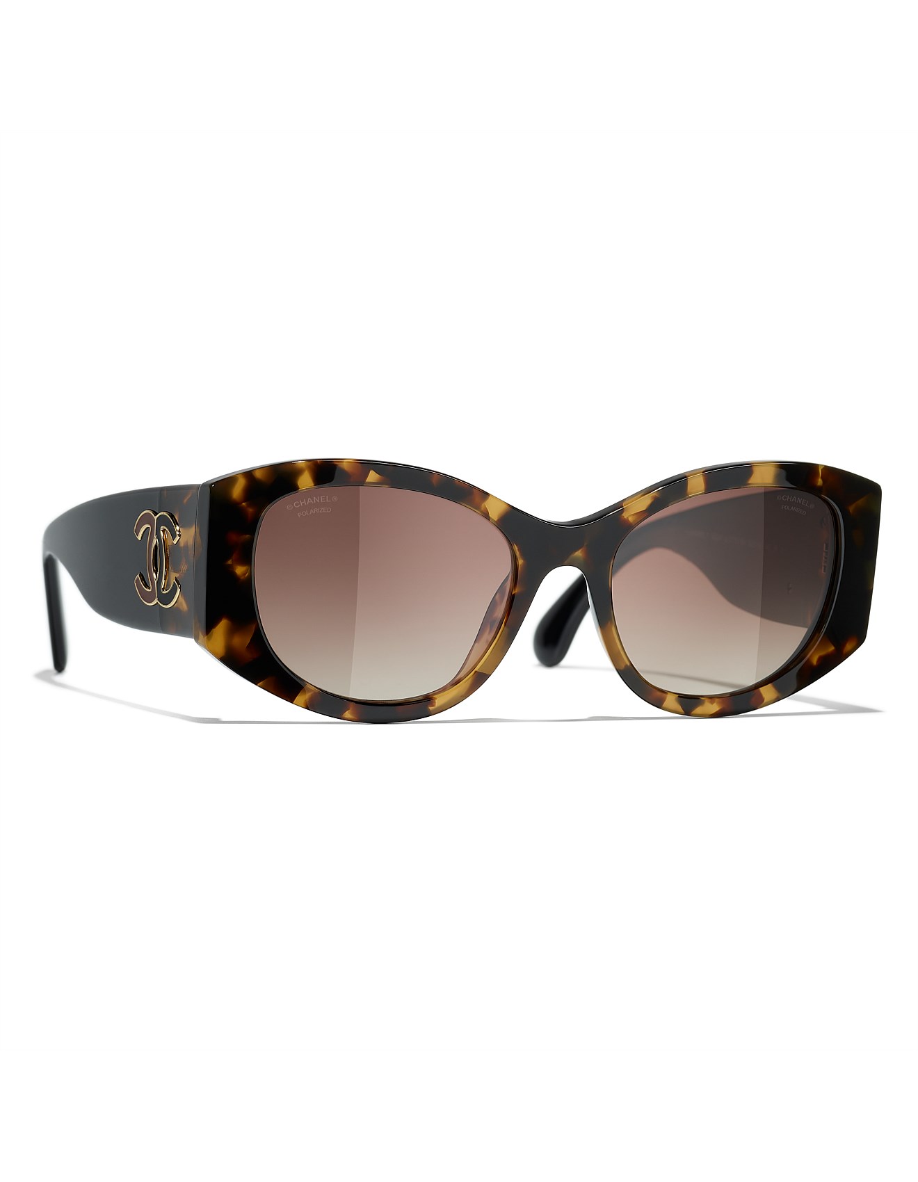 Chanel Irregular Havana Polar Brown Gradient Female Sunglasses