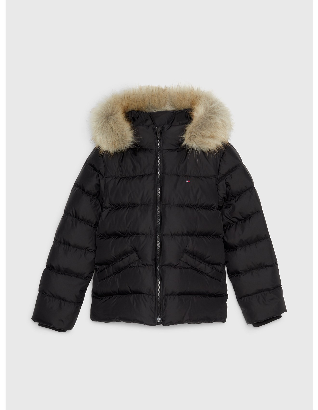 Padded Jacket Tommy Hilfiger Puffer Jacket Fur Hood Tommy Hilfiger