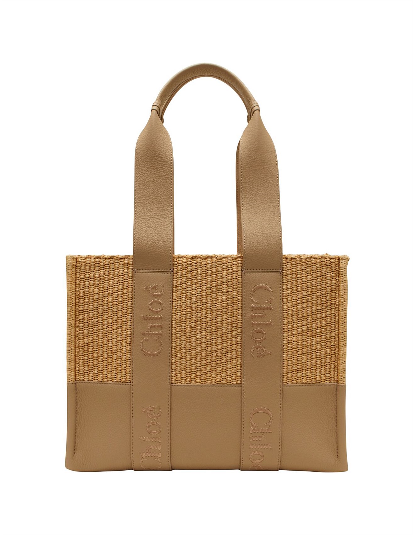 Chloé Woody Raffia Medium Tote Bag David Jones