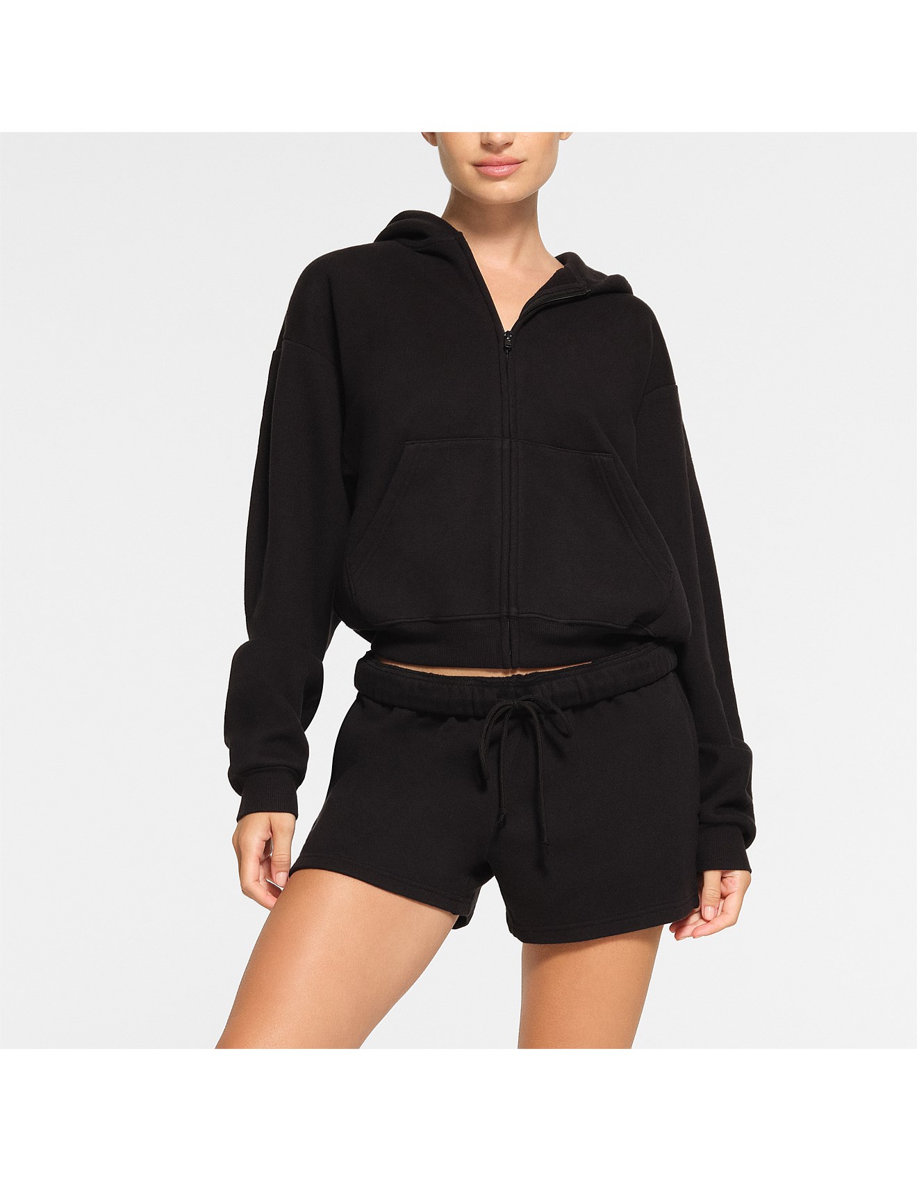 Skims Cotton Fleece Classic Zip Up Hoodie | David Jones