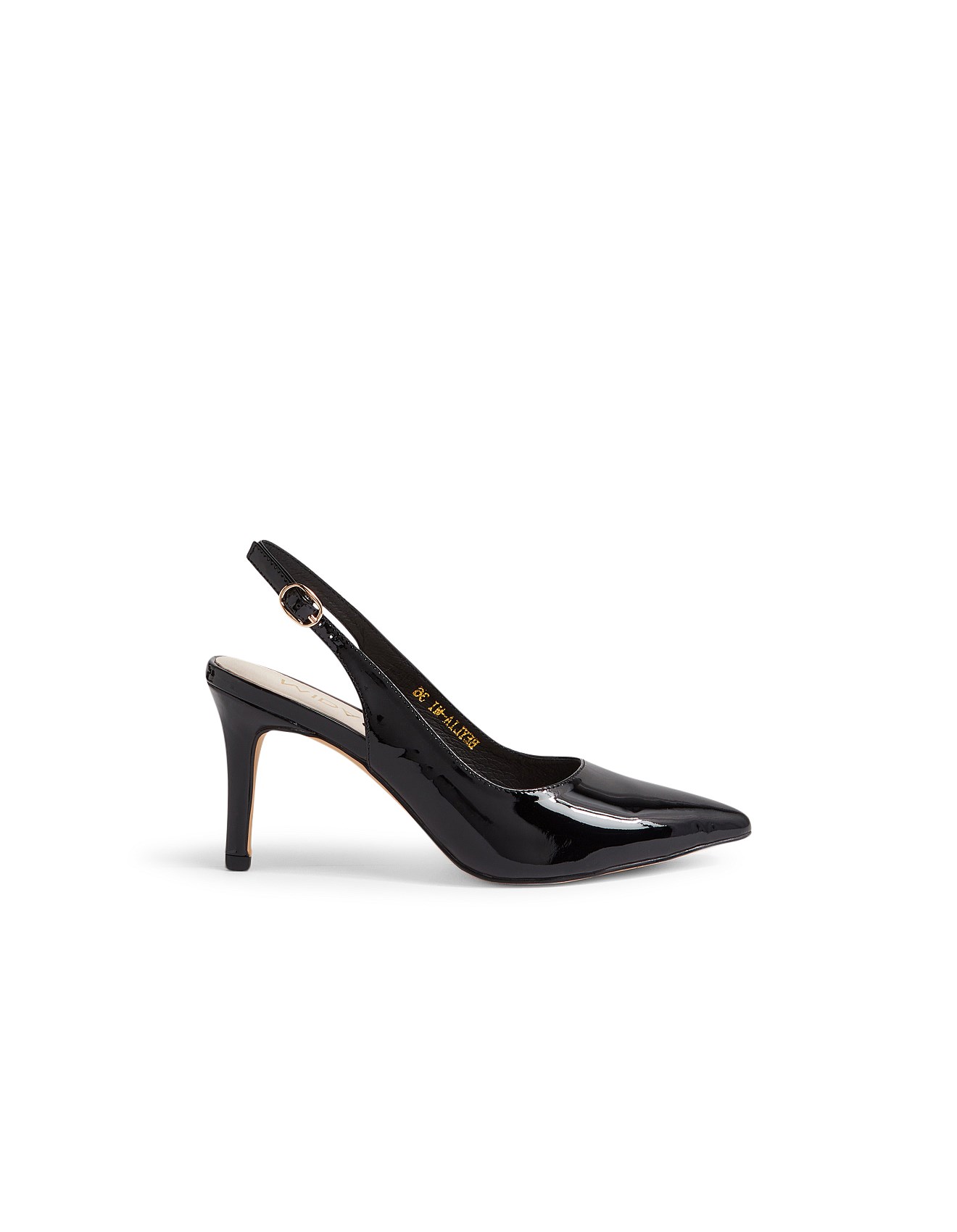 Midas Beylia Black Patent Leather Heels David Jones