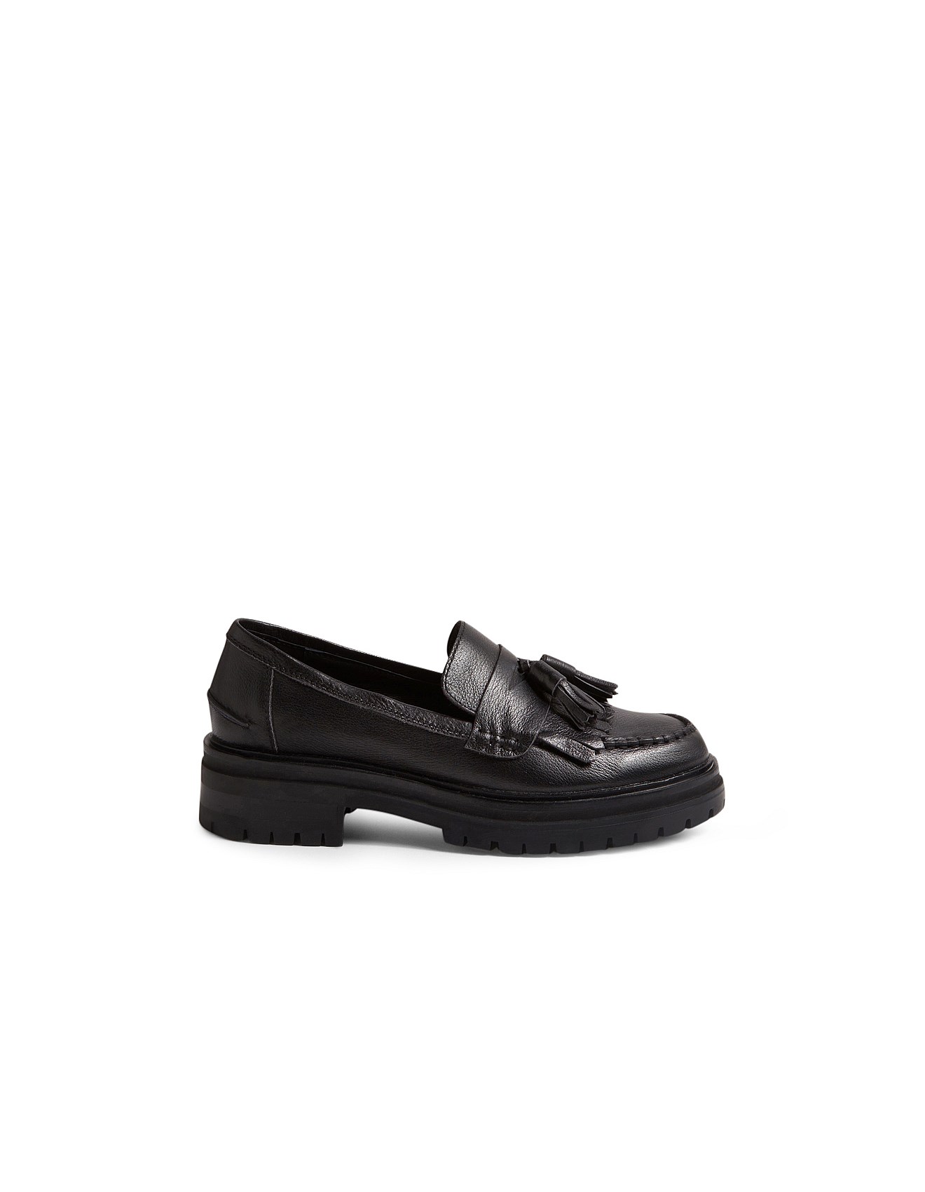 Midas Arren Black Leather Loafers David Jones
