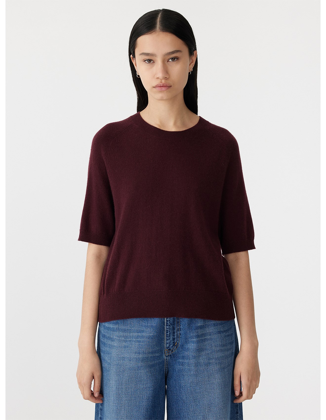 Bassike Wool Cashmere Knit T-shirt David Jones