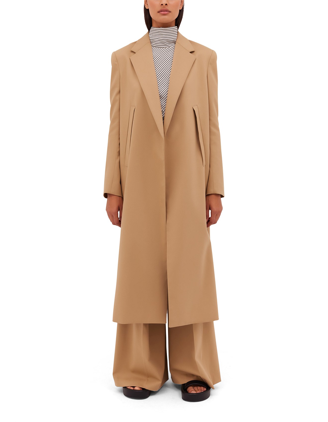 Bianca Spender Sand Suiting Tranquil Coat David Jones