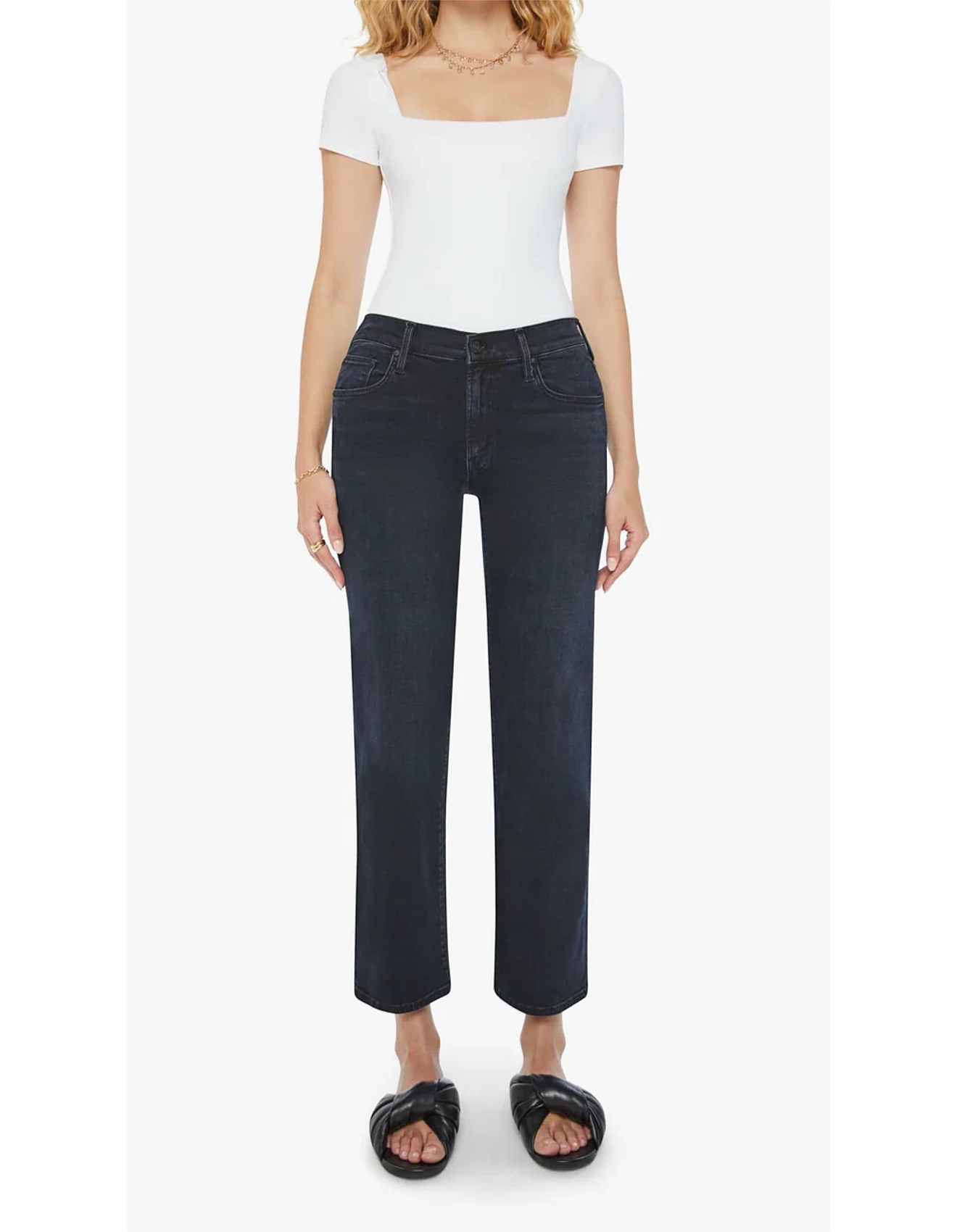Mother the Mid Rise Zip Rambler Ankle Jean | David Jones