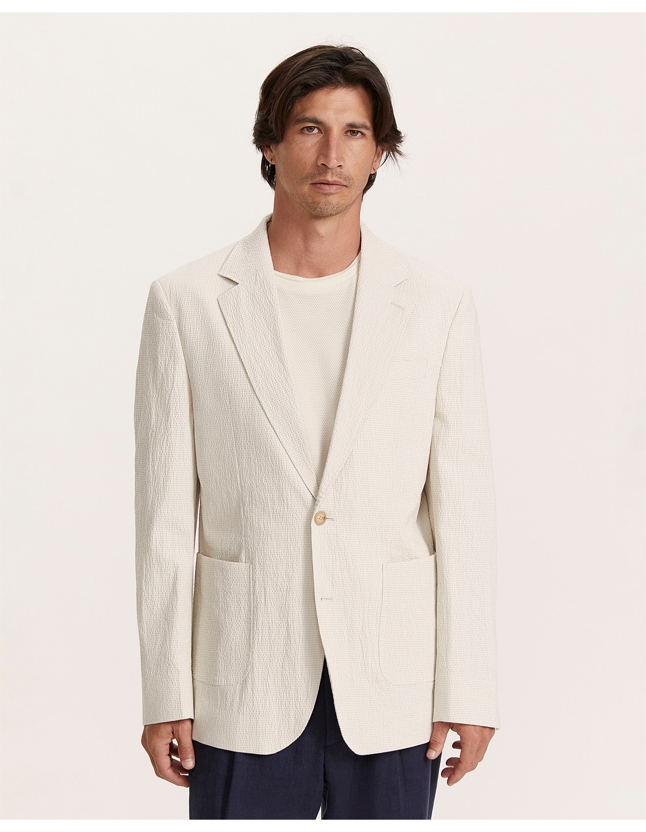 Saba Enrico Seersucker Blazer David Jones