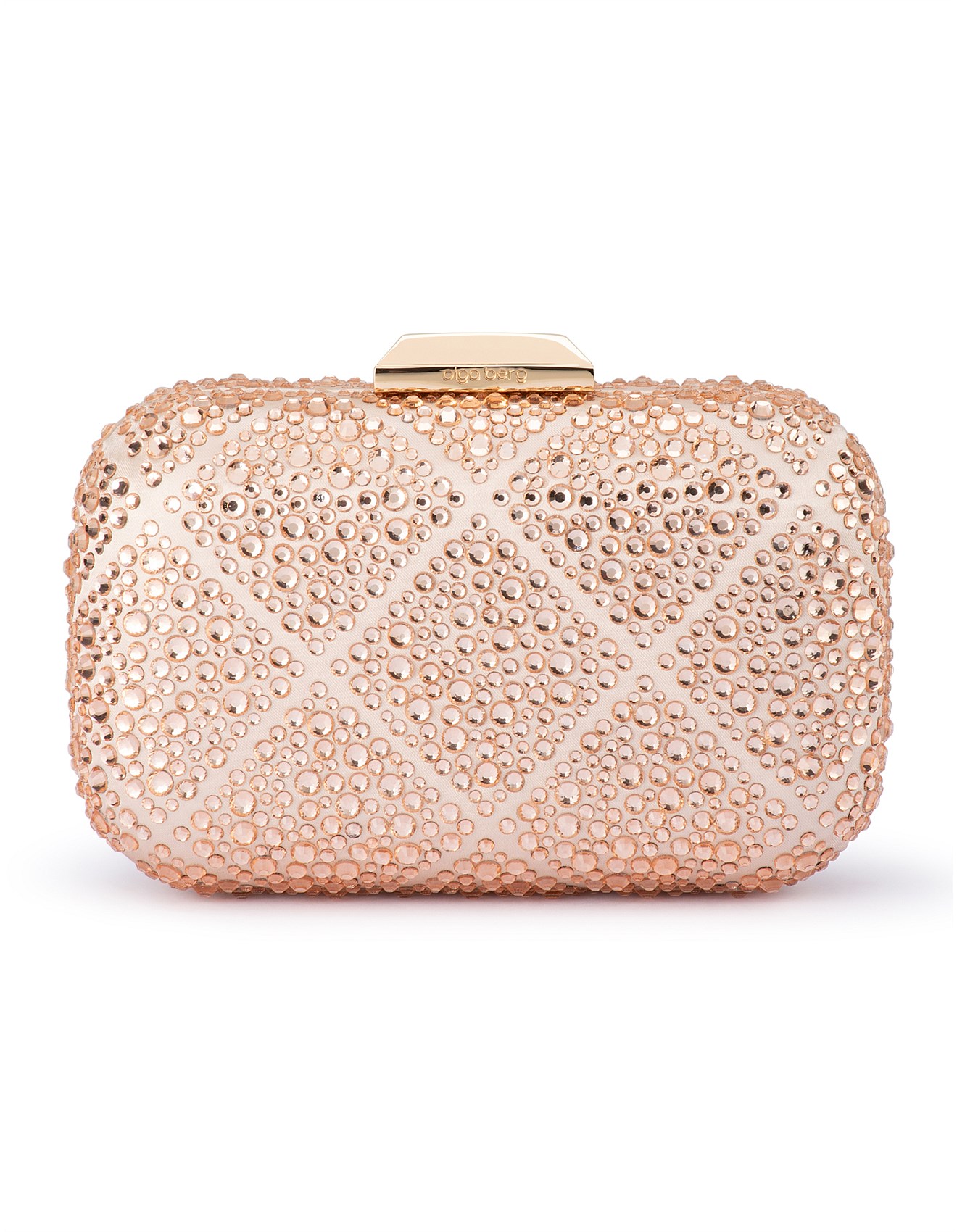 Purse Olga Berg Borse Rose Gold OLGA BERG Lina Pyramid Mesh Pod
