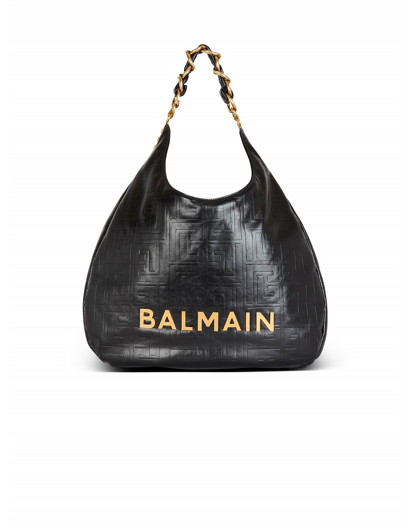 Balmain 1945 Soft Hobo Cabas-emb Crin Calf Bag David Jones