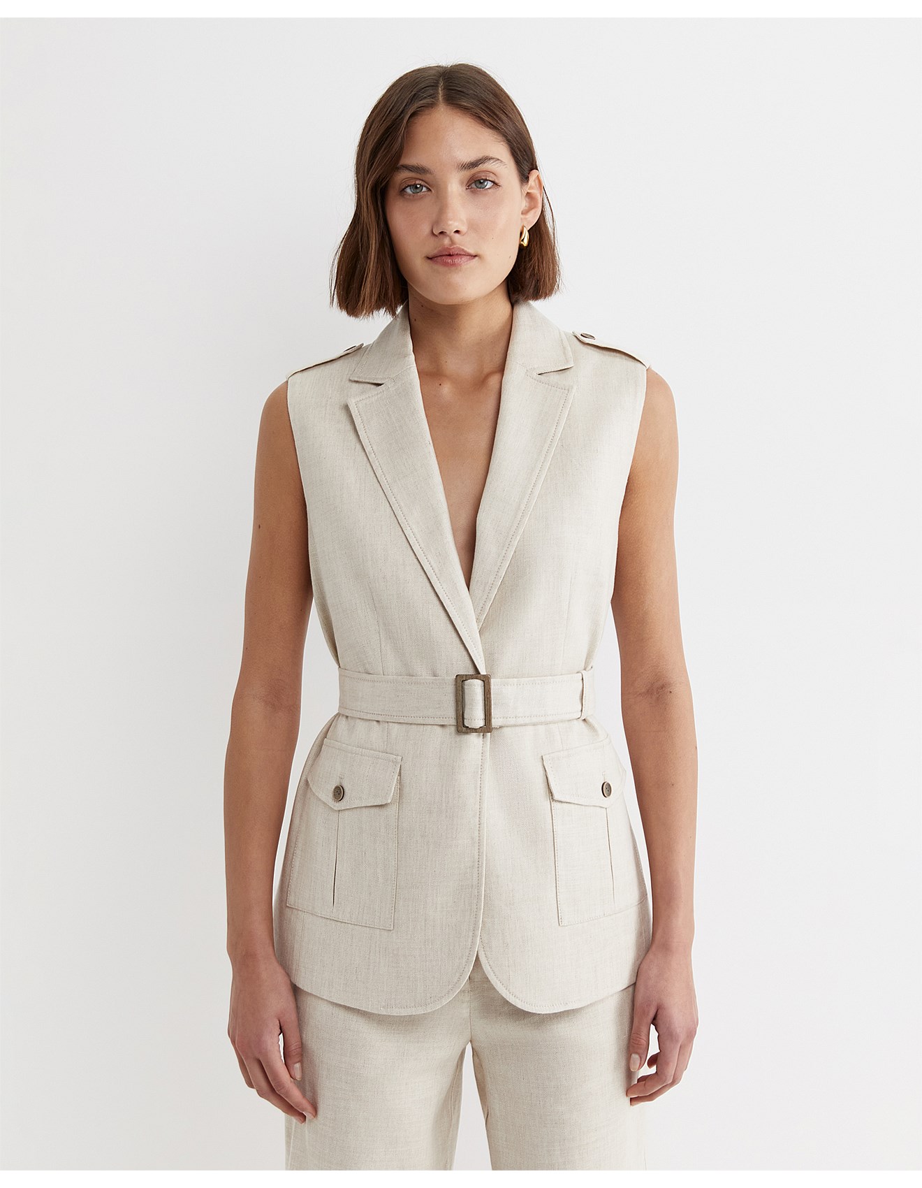 トップス marka SAFARI VEST SUPER120s WOOL marka(マーカ) - SAFARI VEST SUPER120s WOOL WASHER TROPICAL