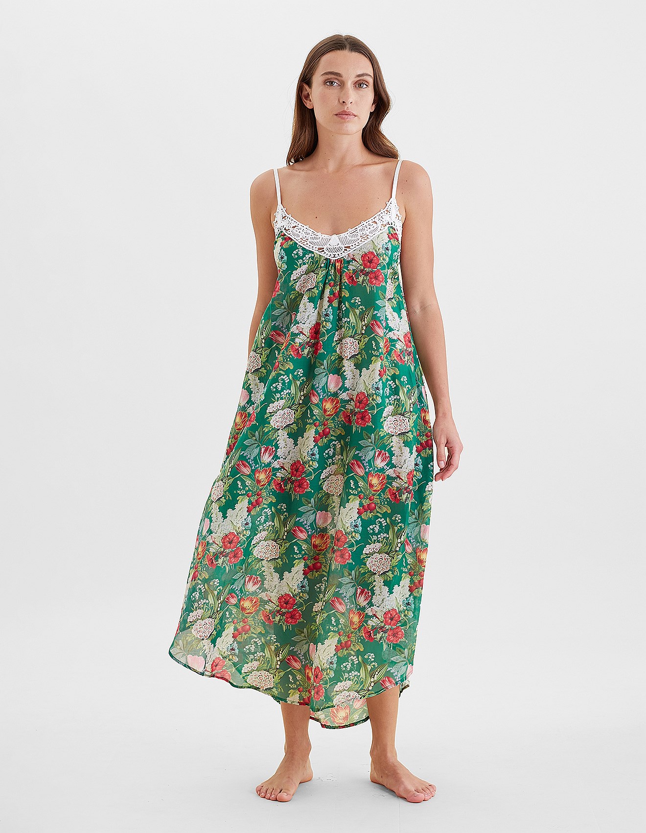 Papinelle Clara Lace Front Maxi Nightie David Jones