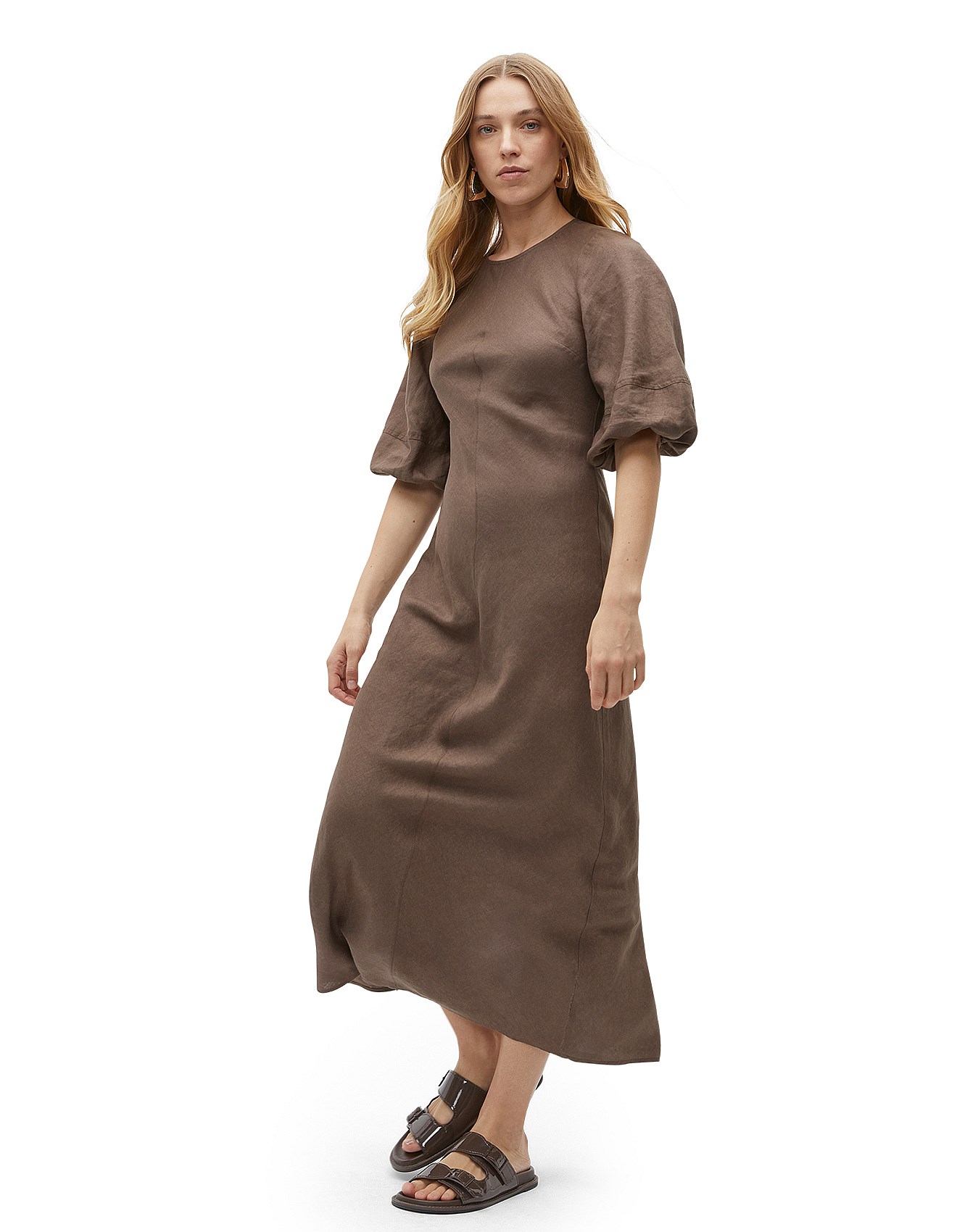 HYKE/ハイクLINEN BALLOON SLEEVE MAXI DRESS 2点【HYKE】LINEN BALLOON SLEEVE MAXI DRESS Seed Heritage Linen