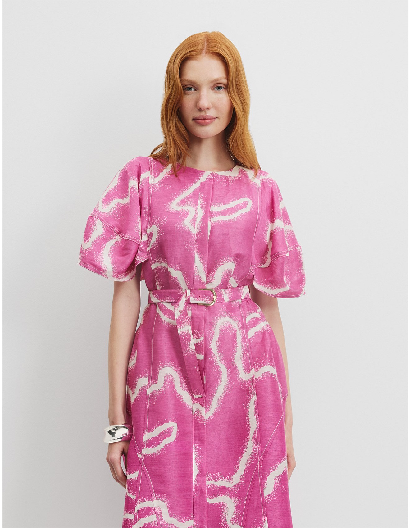 Country Road Print Organza Midi Dress David Jones