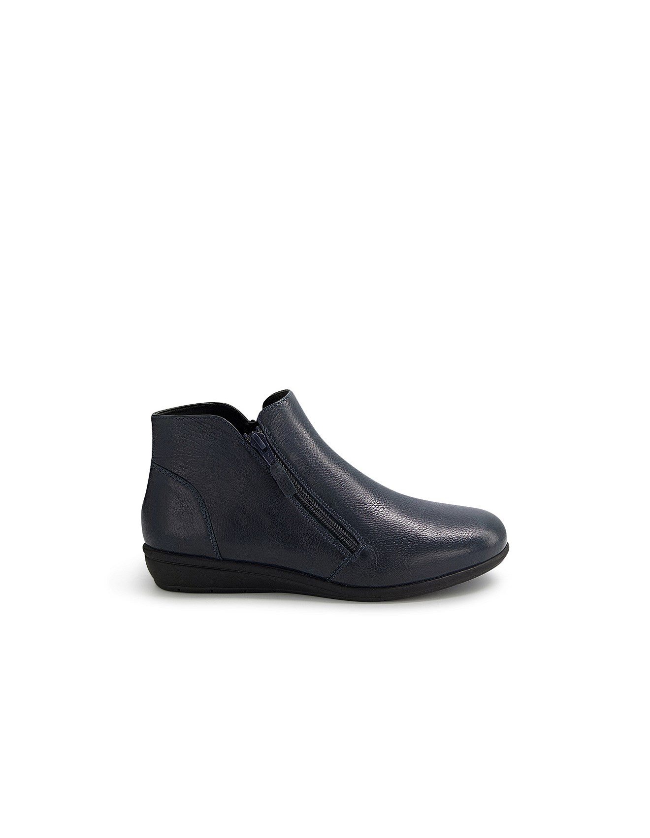 Supersoft By Diana Ferrari Fallenn Navy Leather Ankle Boots