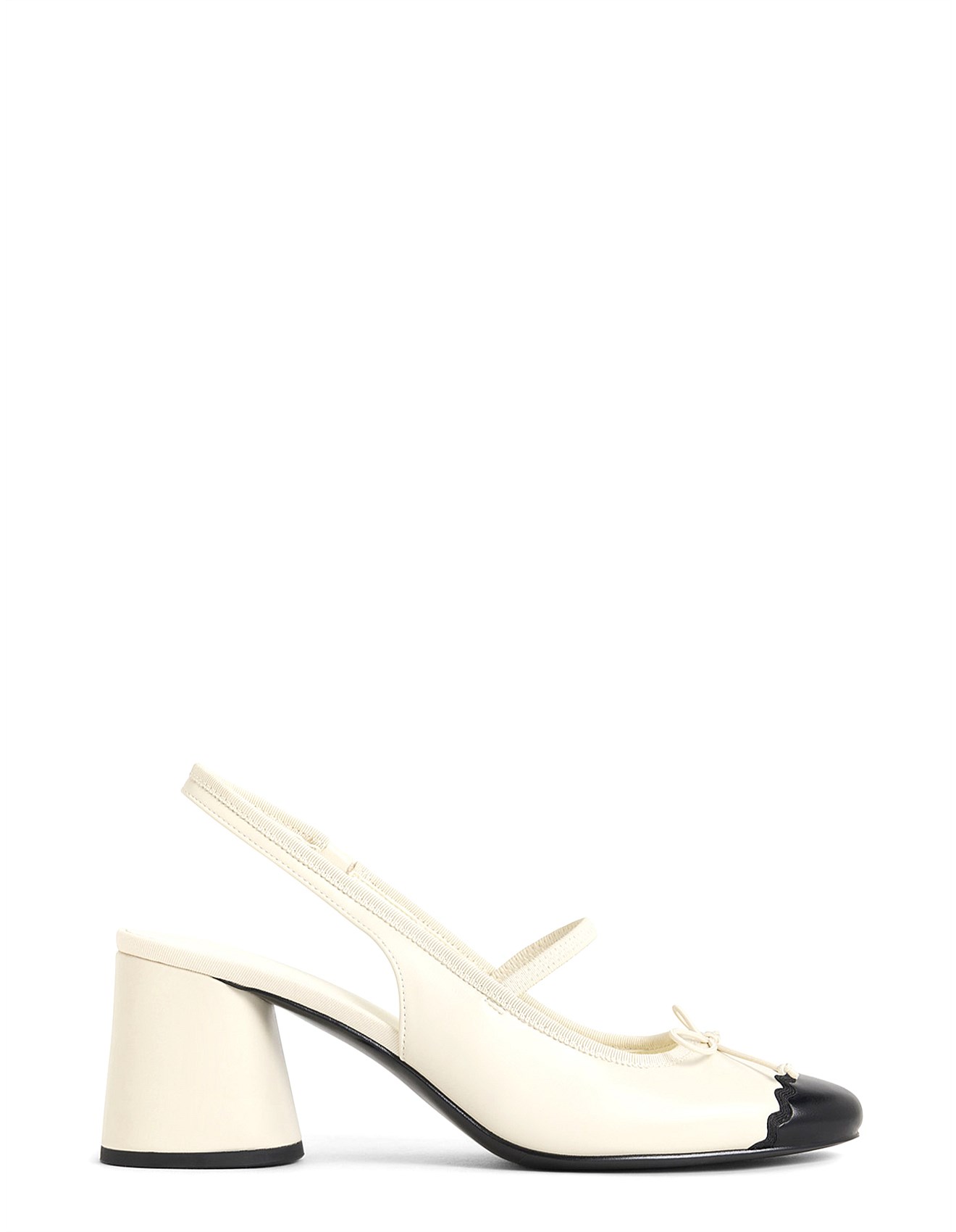 Charles Keith Women's Covered Open-back Mary Janes Shoe David