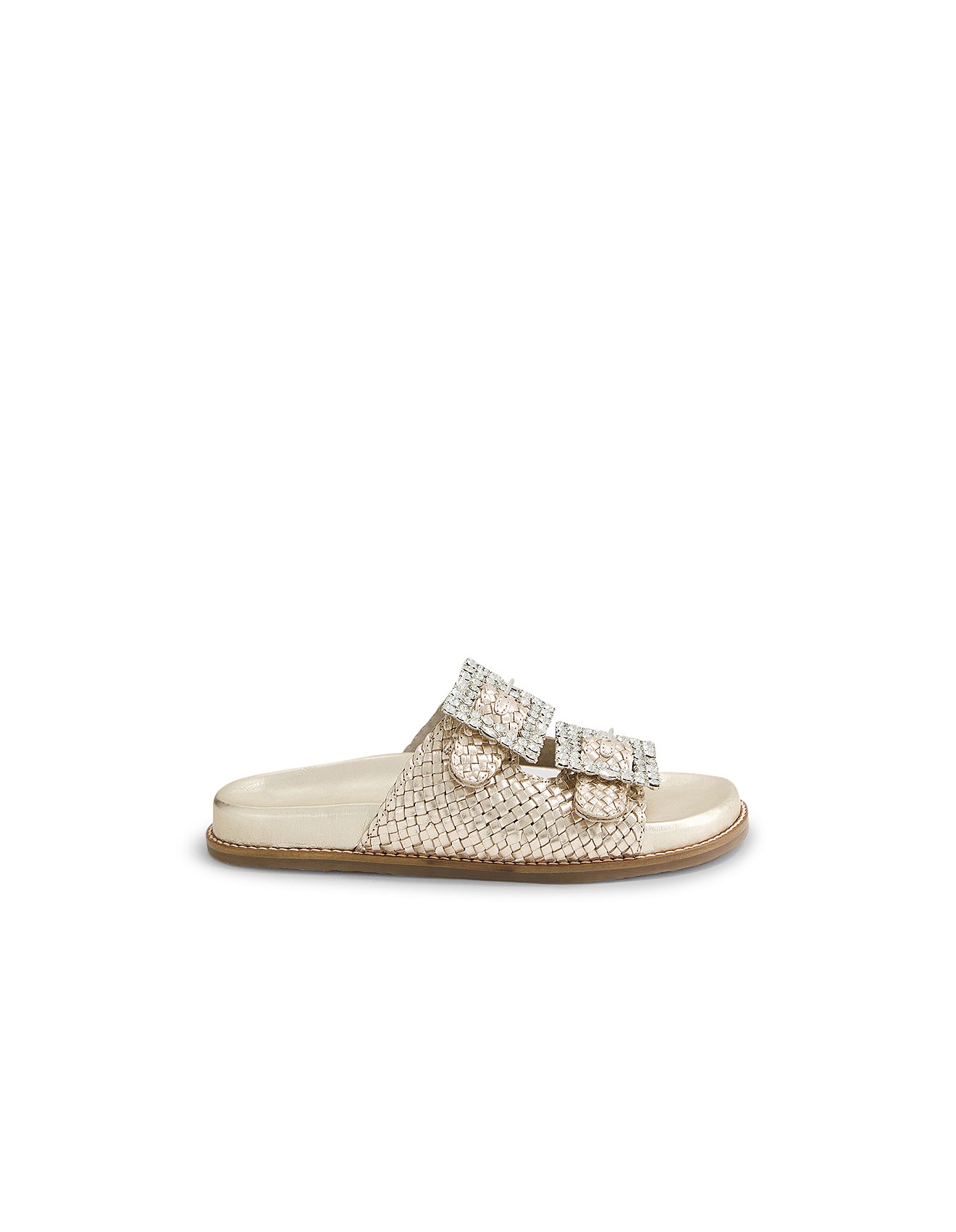 Midas Gold Flat Espadrille Sandals Midas Remmy Gold Metallic