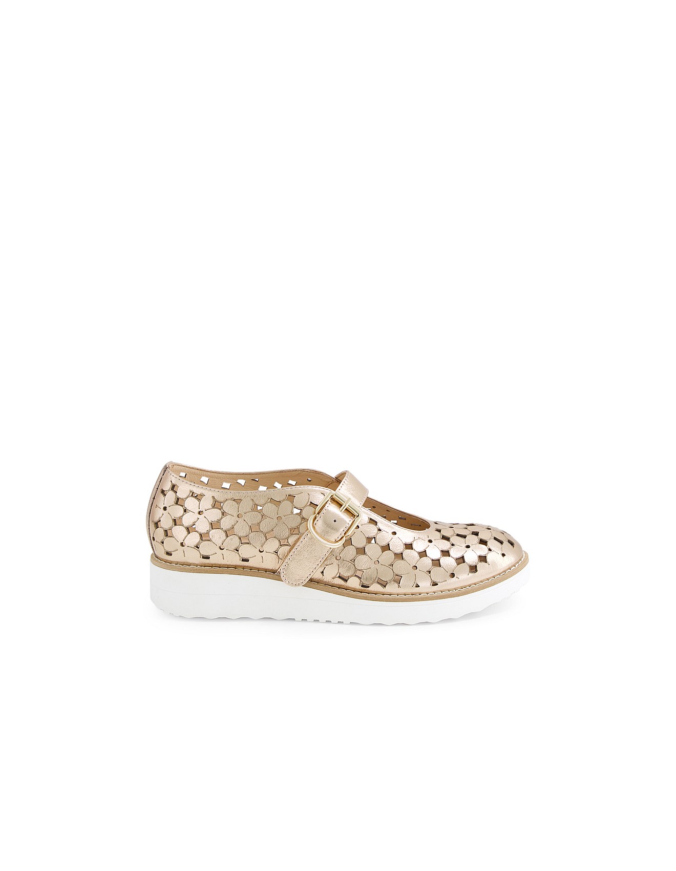 Flat Shoes Gold Shoes David Jones Midas Ollens Champagne Crush