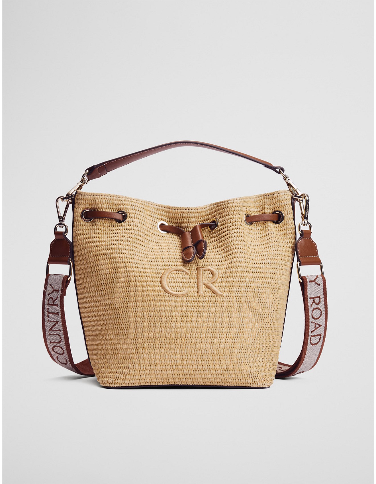 country road branded tote natural