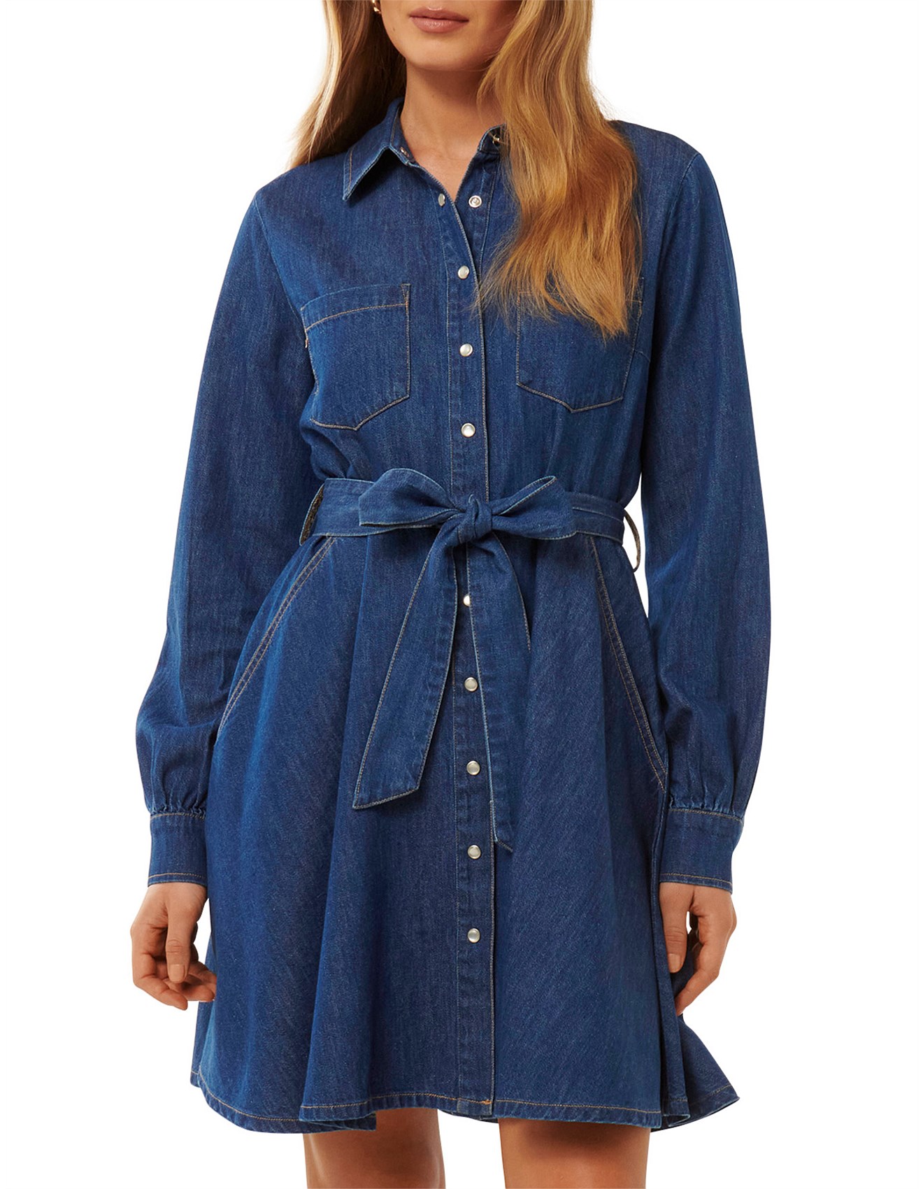 Forever New Colette Denim Shirt Dress | David Jones