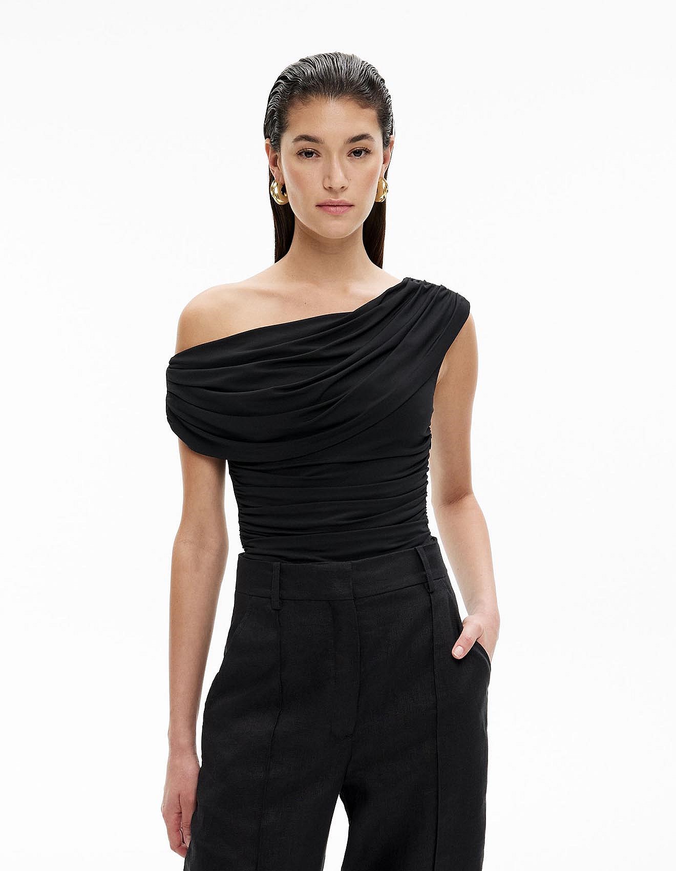 theredthread S asymmetric drape tops ブ THEREDTHREAD / ザレッド